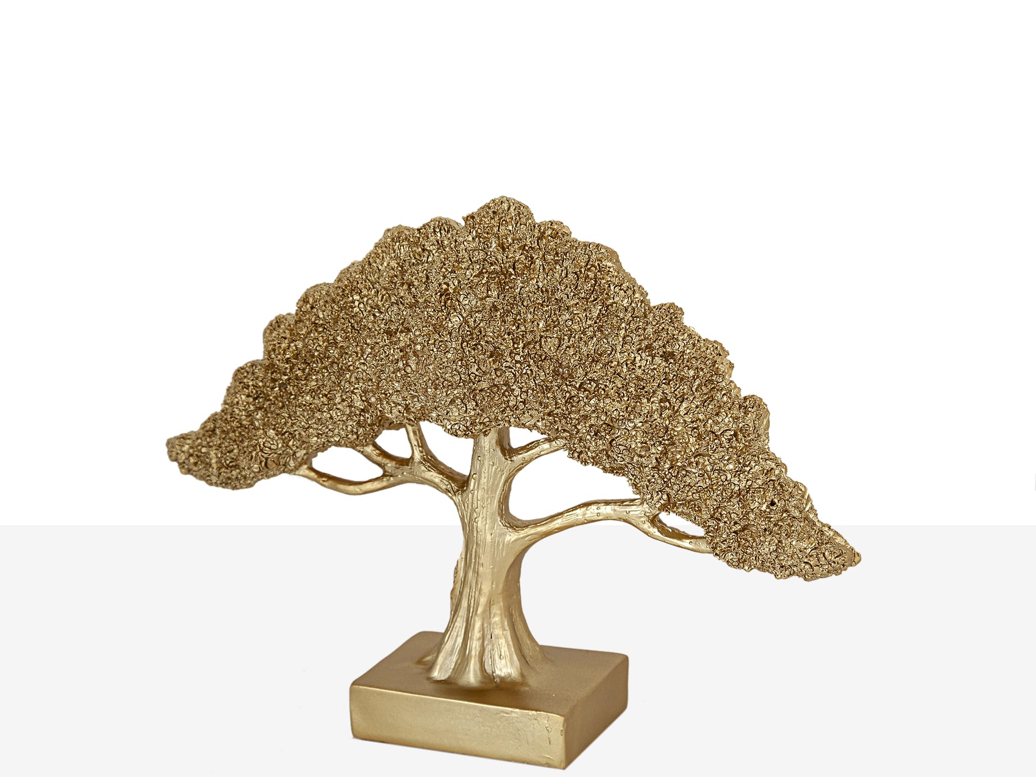 Arbre en résine doré pour sublimer votre buffet de salon