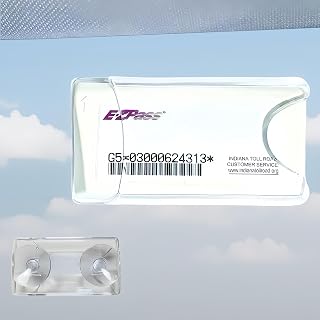 EZ Pass Holder 1 Pack– EZPass Holder for Windshield with Suction Cup Mount, Only Fits EZ Pass Mini (3.7" x 1.9"), Requires Removing Ezpass Original Velcro