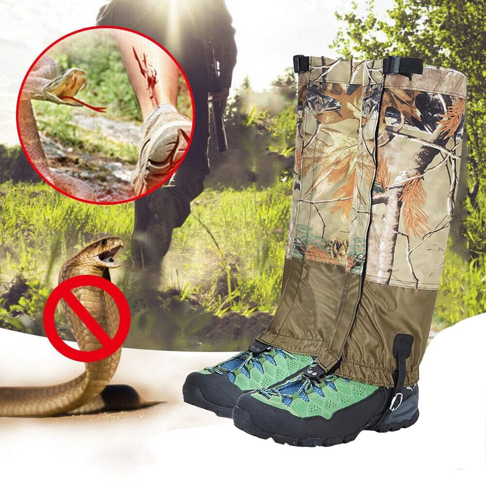 Guêtres De Jambe, Guêtres De Serpent For La Chasse, Tissu Composite Imperméable Et Respirant, Randonnée, Marche, Course D'orientation, Alpinisme, Escalade, Chasse, Aventure En Plein Air Sur Neige Ou H