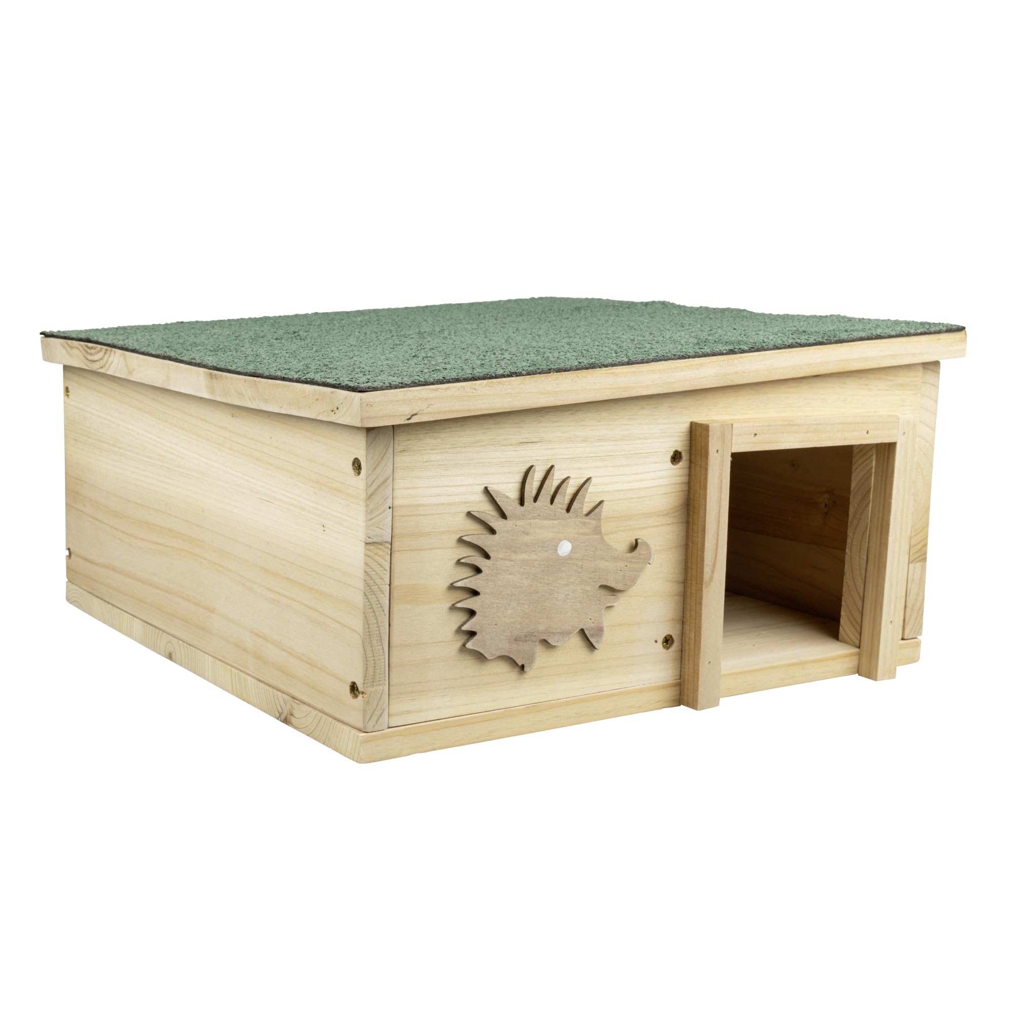 Windhager Igelhaus Bausatz aus Massivholz | Igelfutterhaus, Igelhäuschen, Igelhotel mit abnehmbarem Dach, Winter- und Schlafquartier für Igel, 40 x 40 x 19 cm | FSC Zertifiziert | wetterfest