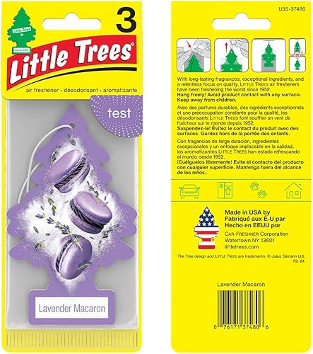 Miniatura 236 de Little Trees - Ambientador de árbol colgante que proporciona un aroma de larga duración para auto u hogar. Aroma Leather, 4 paquetes de 6