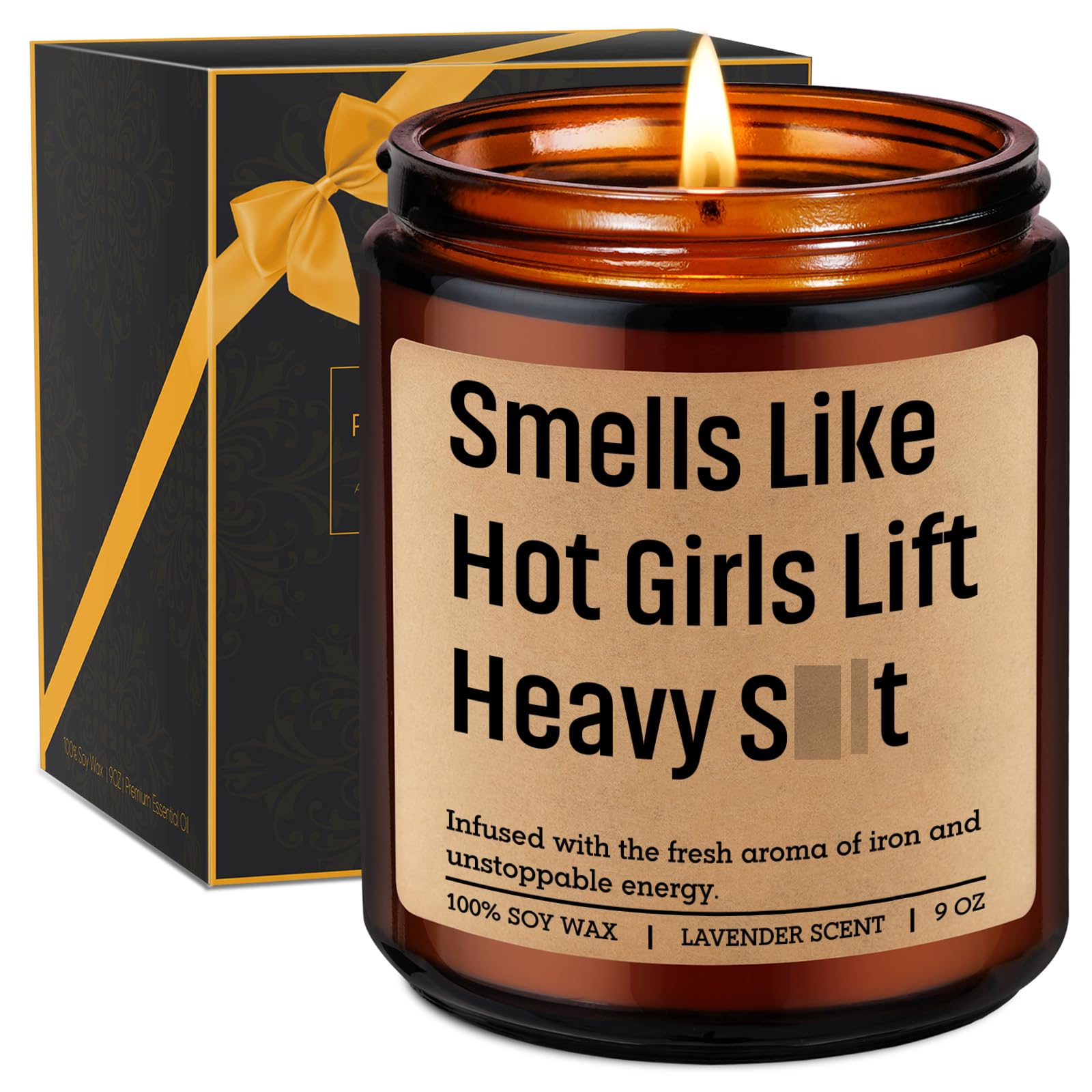 Miracu Candle, Gym Gifts for Women, Workout Gifts for Fitness Lovers Girls, Gym Rats - Funny Weightlifting, Powerlifting, Mothers Day, Birthday Idea for Female Weightlifter, Power Lifter, Bodybuilder