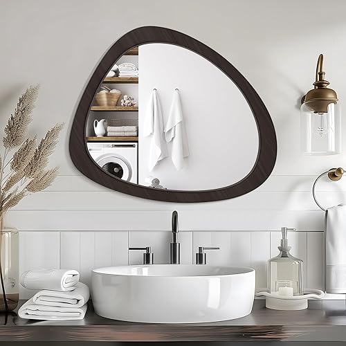 Miniatura 9 de WallBeyond Espejo asimétrico, espejo de pared irregular, espejos de pared abstractos decorativos para dormitorio, sala de estar, entrada, pasillo,