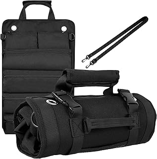 Harborway Roll Up Tool Bag - Portable Tool Bags with Multiple Pockets, Durable Tool Bag Organizer for DIY/Mechanics/Car Repair - Compact Tool Organizer Bag - Ideal Tool Bags for Men Outdoor Adventures