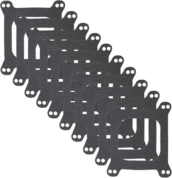 Holley Carburetor Base Gaskets 1900 Carburetor Mounting Gasket Open 4 bbl 1/16" Thick For Holley 4150 4160 Edelbrock Quadrajet SBC BBC 265 283 307 327 350 383 400 402 426W 440 455 10 Pack