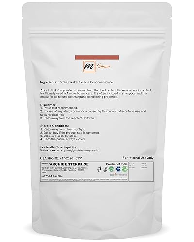 Miniatura 2 de mGanna ShikakaiAcacia Concinna Powder 100% puro para el cuidado del cabello  Limpiador y acondicionador natural para el cabello 0.50 libras  227 GMS