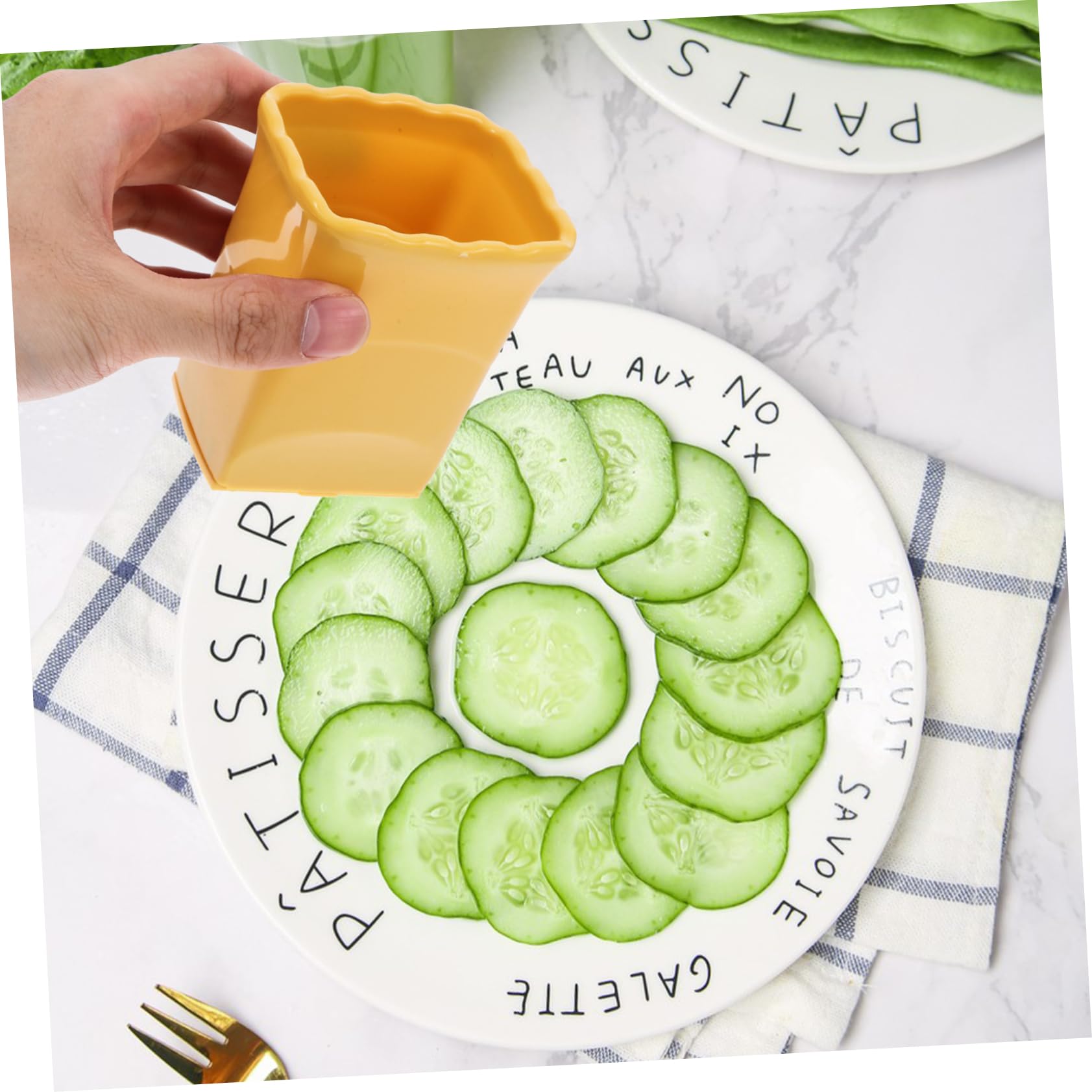 MAGICLULU 4 Sätze Obstschneider Tassenschneider Gadgets Schaber Melonenportionierer gemüseschneider küchenwerkzeug Eierschneider für zu Hause Allesschneider für die Küche Rostfreier Stahl