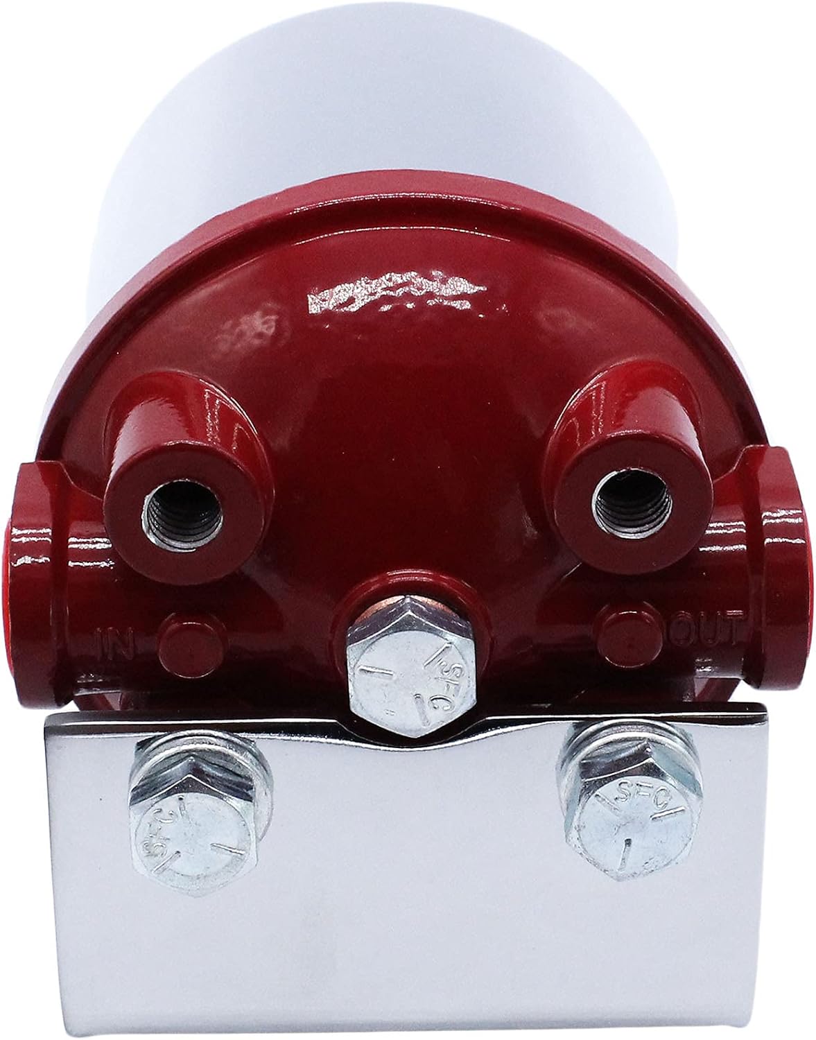 Inline Canister Large Fuel Filter Frame 3/8 NPT Inlet Outlet