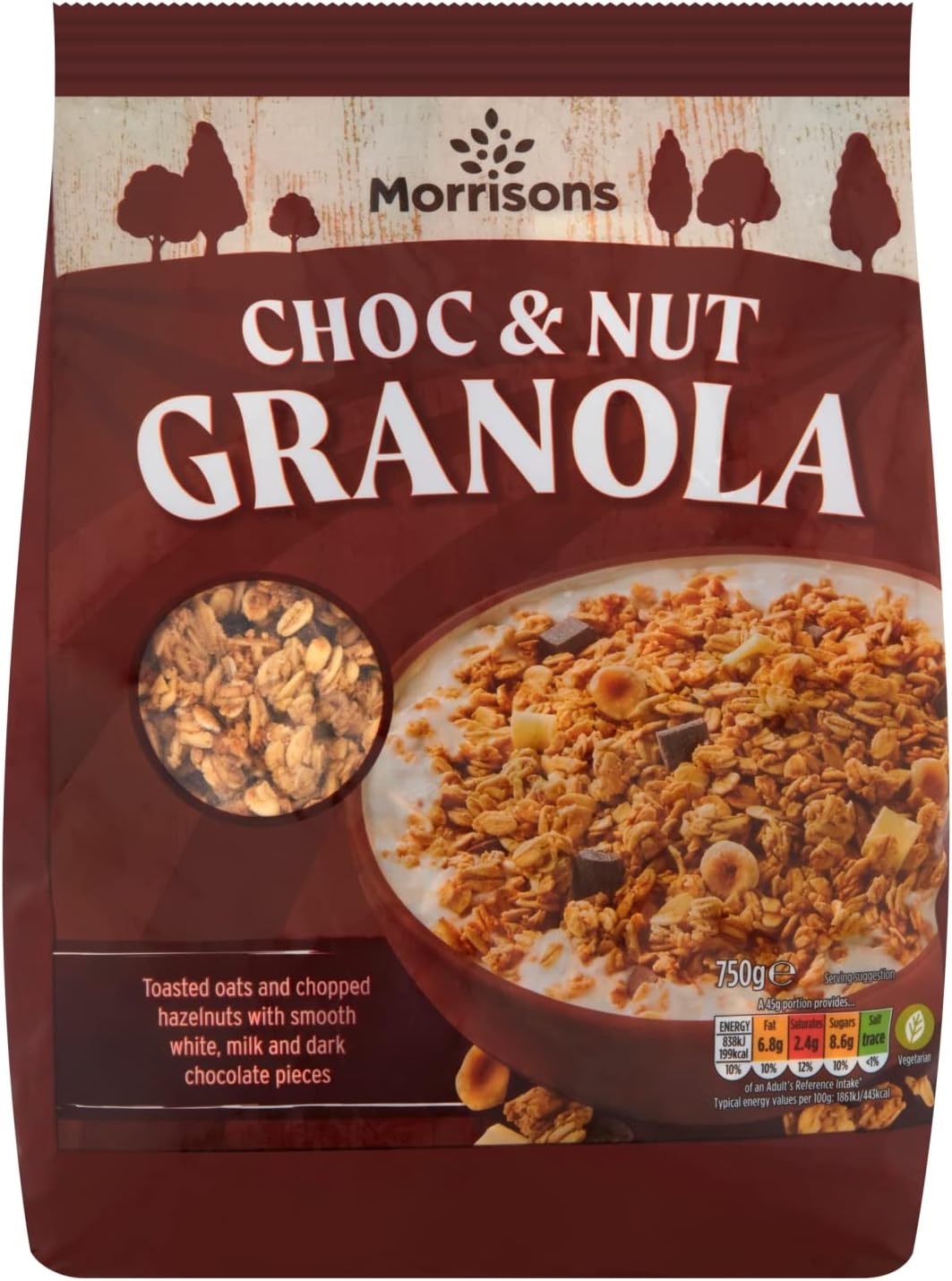 Morrisons Choc and Nut Granola, 750 g Amazon.co.uk Grocery