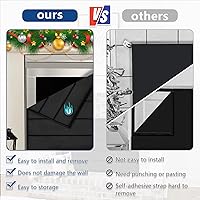 Vista 3 de Cubierta de chimenea, manta bloqueadora magnética de chimenea detiene la pérdida de calor, tapón de corriente para chimenea interior que ahorra