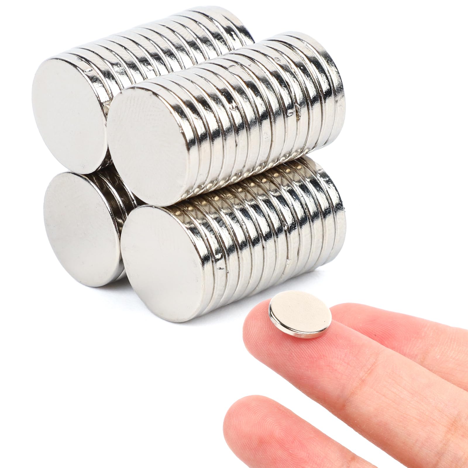 50PCS 12X2mm Mini Frigerator Magnets with Strong Neodymium, Small Refridge Magnets Used as Office Whiteboards Magnets, DIY and Crafts Magnets, Map Magnets, Tiny Round Magnets for Multi-Use