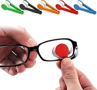 فرش - مجموعة من 5 فرش تنظيف ناعمة للنظارات والنظارات الشمسية والأجهزة المحمولة: مثالية للعناية بالعدسات وصيانتها