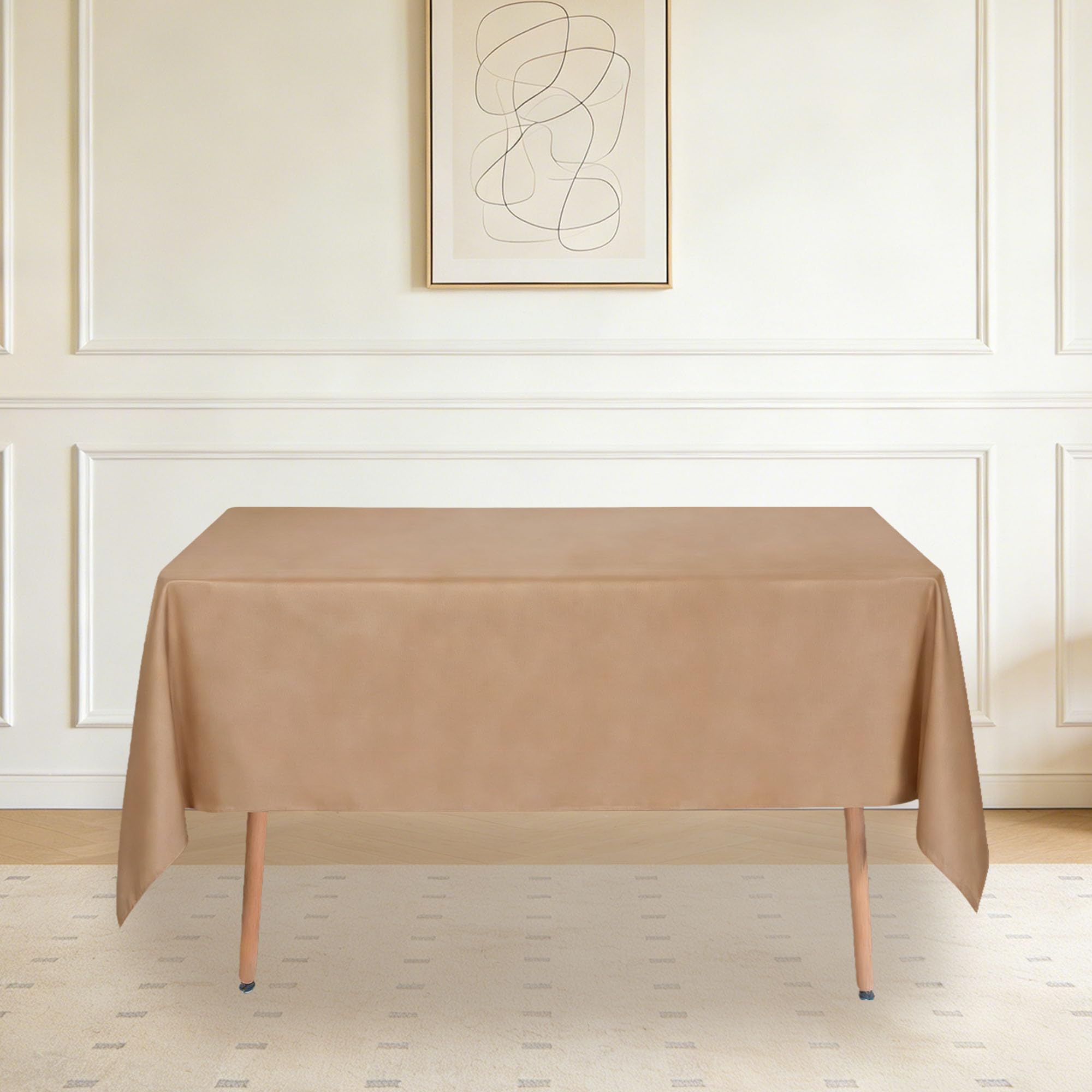 Nappe en Polyester Supérieur Rectangulaire 90x155 cm Chameau Imperméable