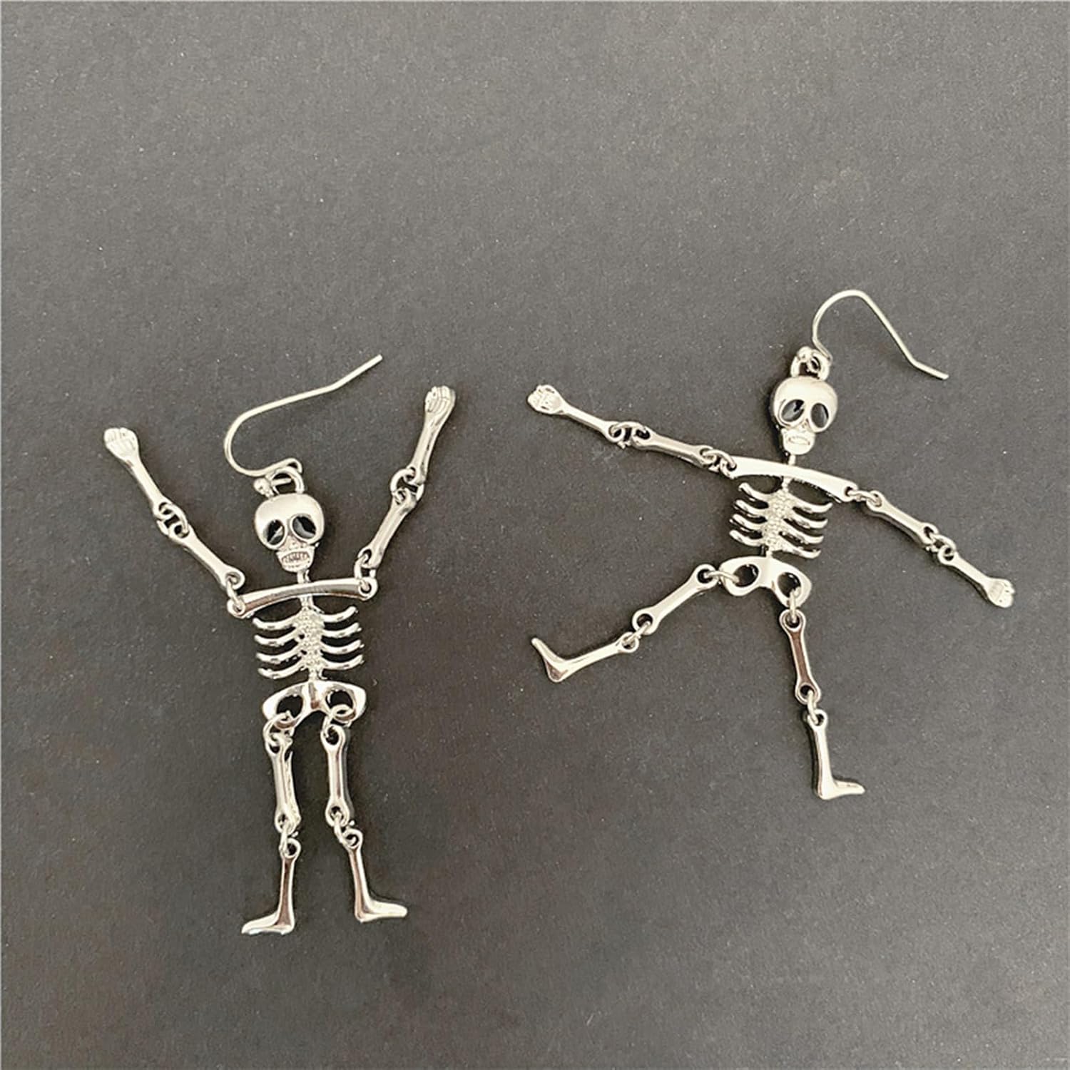 Halloween Earrings for Women Skeleton Earrings Silver Horror Scary Spooky Skull Dangle Halloween Jewelry Hypoallergenic - Image 7
