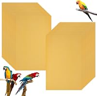 MuxhelUS 50 Pack 11x17 Inch Gravel Liner Paper for Bird Cages - Safe Quartz Sandpaper Trims Beaks, Aids Digestion, Easy Clean