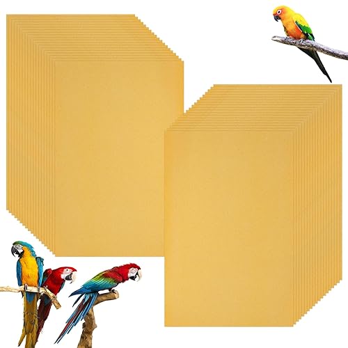 50 Pcs Gravel Liner Paper for Bird Cage, 11" x