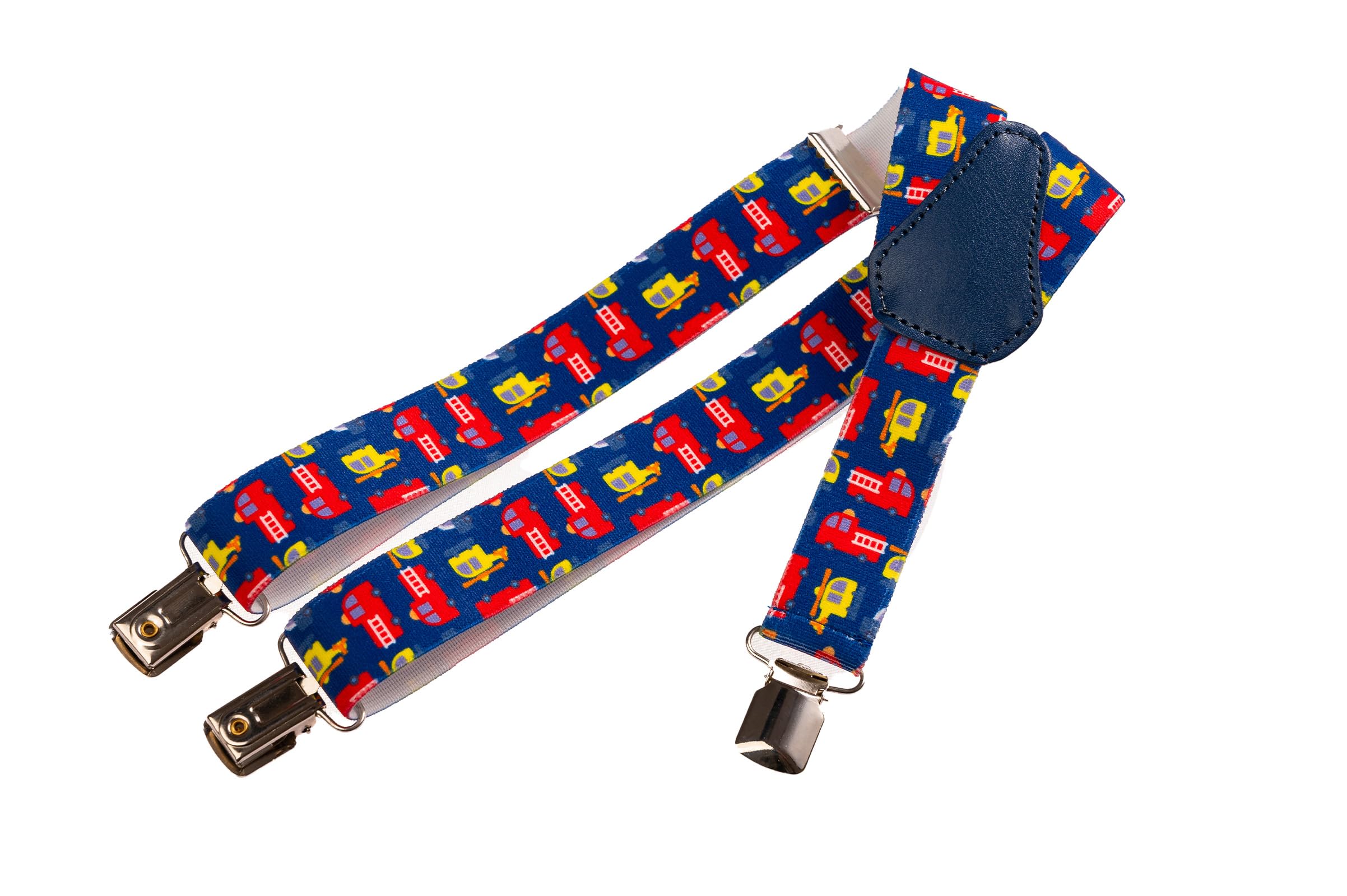 Tirantes de Tela Elastizada Infantiles Unisex Forma Y Camión Bomberos 1-5 Años 2.5cm