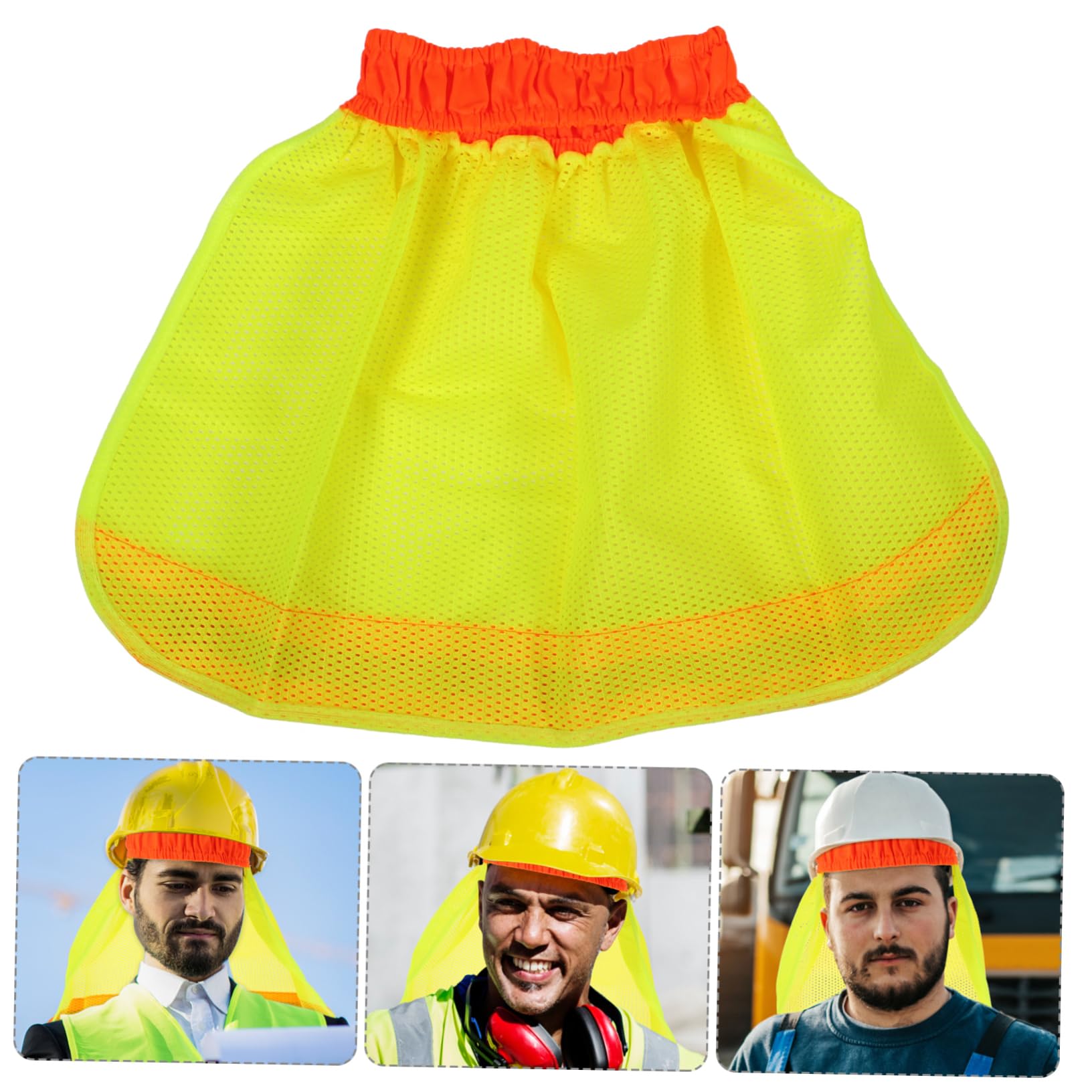 UKCOCO Malla De Alta Visibilidad Hombres Sombrero De Protección UV Sombrero De Malla para El Sol Alto Tapa Reflectante Protección Solar Tela De Sol Escudo De ala Completa