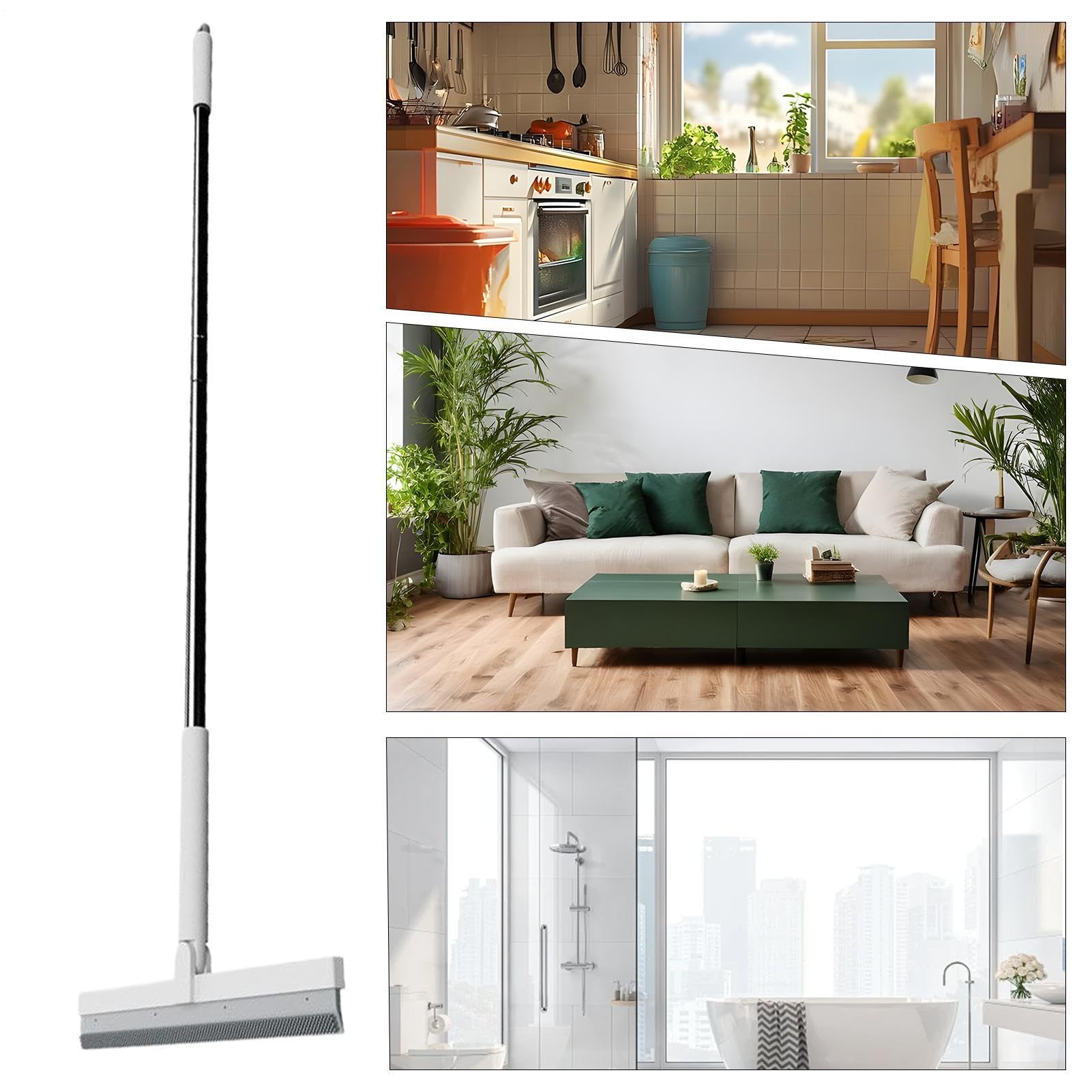 Magic Besen für Teppich, Boden -Rakel -Scrubber Magic Rakel mit 180 Grad | Multifunktionaler Besen, Haushaltswischer für Badezimmer, , Küche