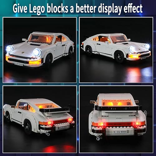 Miniatura 6 de Vaodest Luz LED para Lego 10295 Creator Expert Porsche 911, diseño y configuración compatible con el modelo 10295 (solo luz LED, no kit de bloques