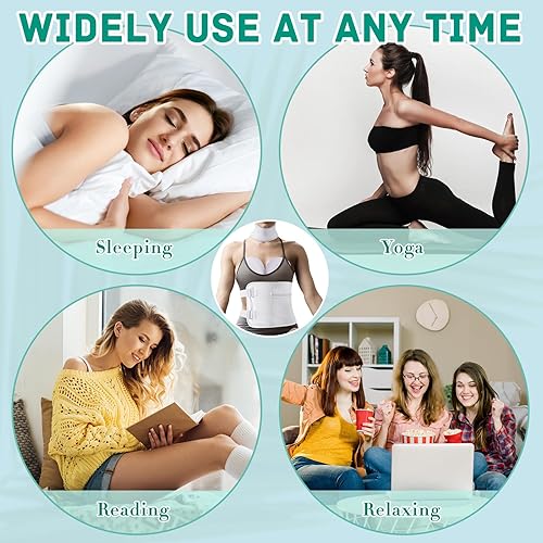 Miniatura 7 de Sherr Paquete de 8 piezas de aceite de ricino reutilizable, paquete de aceite de ricino para pecho, hígado y cuello, compresas de aceite de ricino