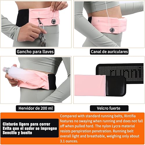 Miniatura 2 de Rintifia Cinturón de correr para mujeres y hombres, cinturón abatible, regalos navideños para entusiastas del deporte y el fitness, ligero y
