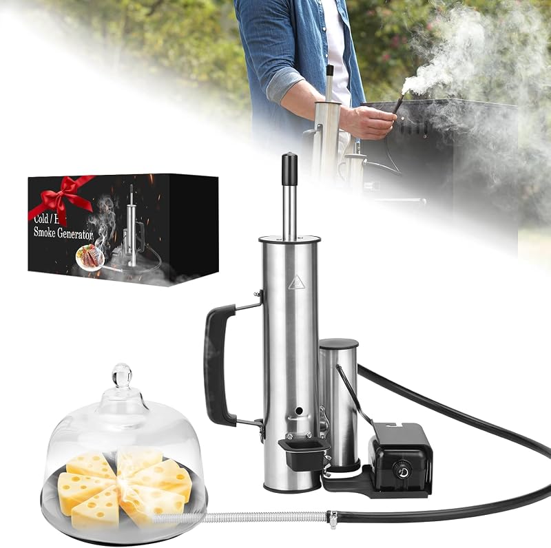 2026 Upgrade Electric Smoker Generator, Cold Smoker 60-70°F for Cheese | Salmon, Adjustable Smoke Volume Air Pump, Smoke Tube for Pellet Smoker, Fits Gas/Pellet Grill, Smoking Accessory Gift for Men
