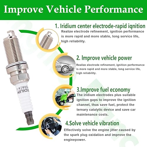 Miniatura 4 de Bujía de iridio 6 paquetes LF5AIX11 LFR5AIX11 Compatible con V6 Xterra Murano Maxima Altima Quest Pathfinder Frontier 350Z QX4 M35 I35 G35 FX35