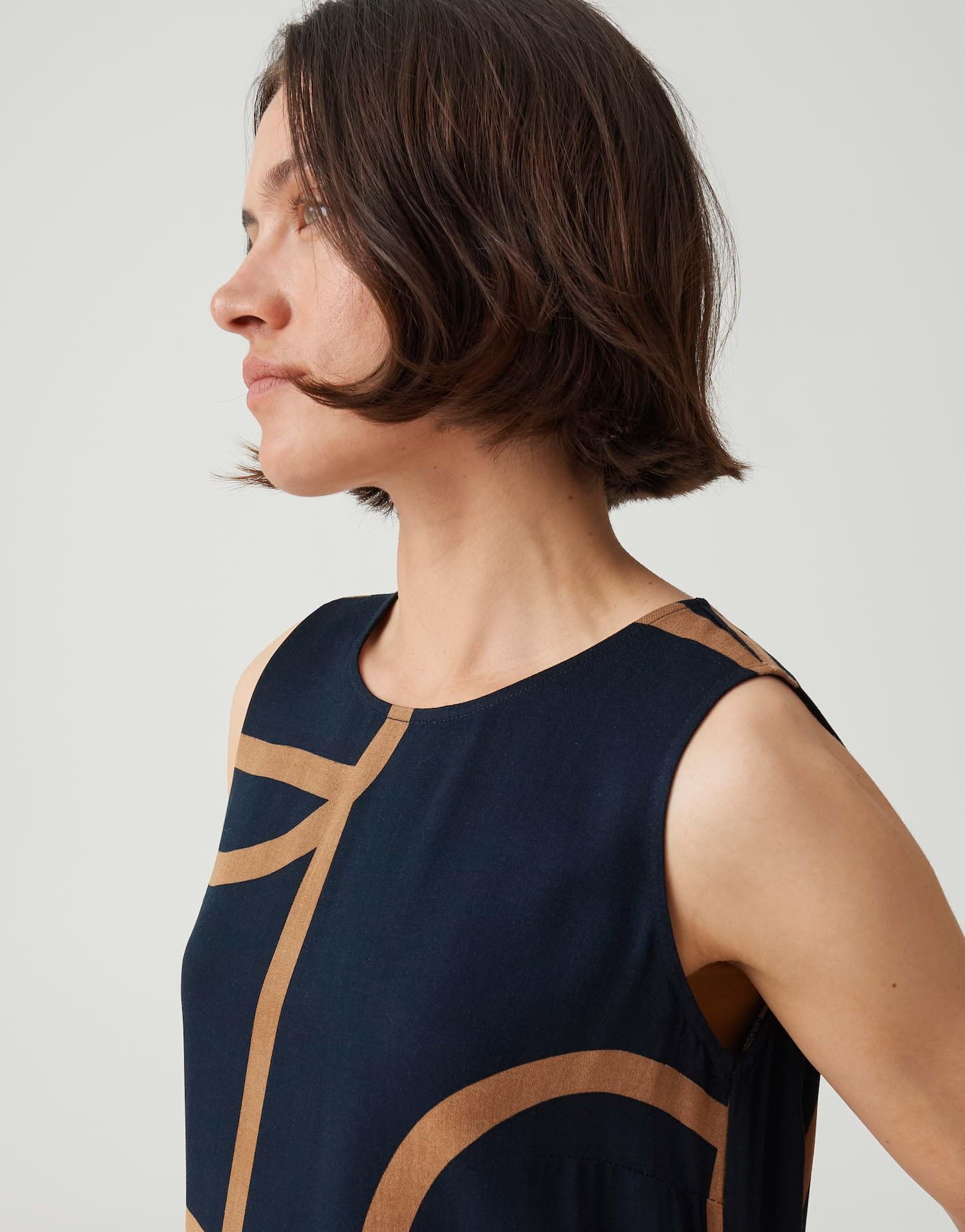 OPUS Damen Midikleid | Bedrucktes Midikleid mit Volant