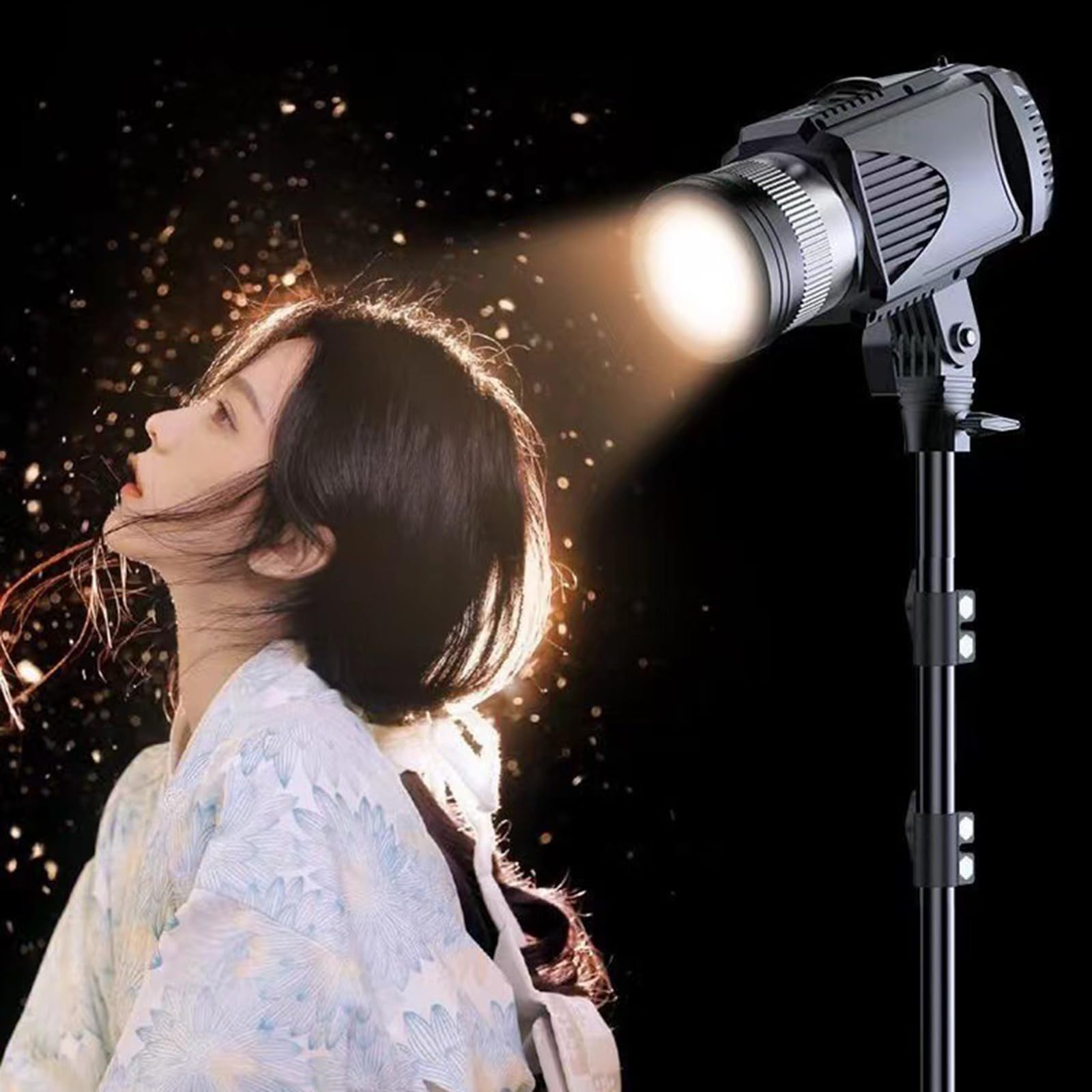 Potente juego de luces LED de estudio de 40 W para transmisión en vivo profesional y fotografía con temperatura de color ajustable