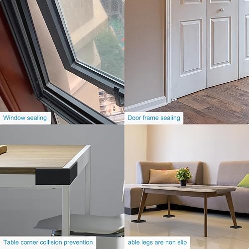 Miniatura 6 de Cinta aislante de espuma, burletes para puertas y ventanas, puerta corrediza, sello para puertas a prueba de sonido, burletes, burletes para aire