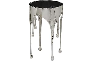 Deco 79 Aluminum Metal Terrarium Side Table