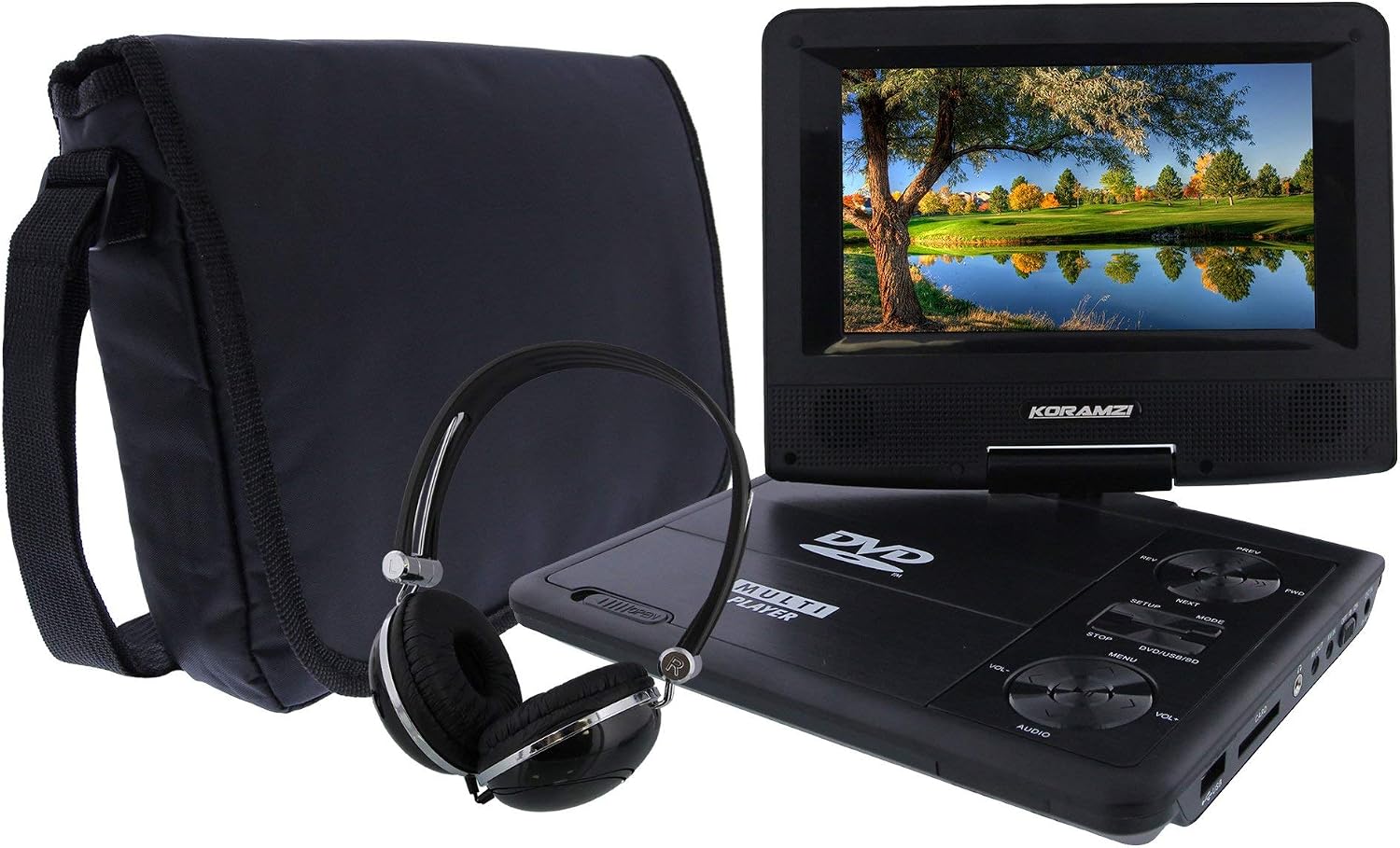 Amazon.com: KORAMZI 7 inch Portable DVD Player with Rechargeable ...