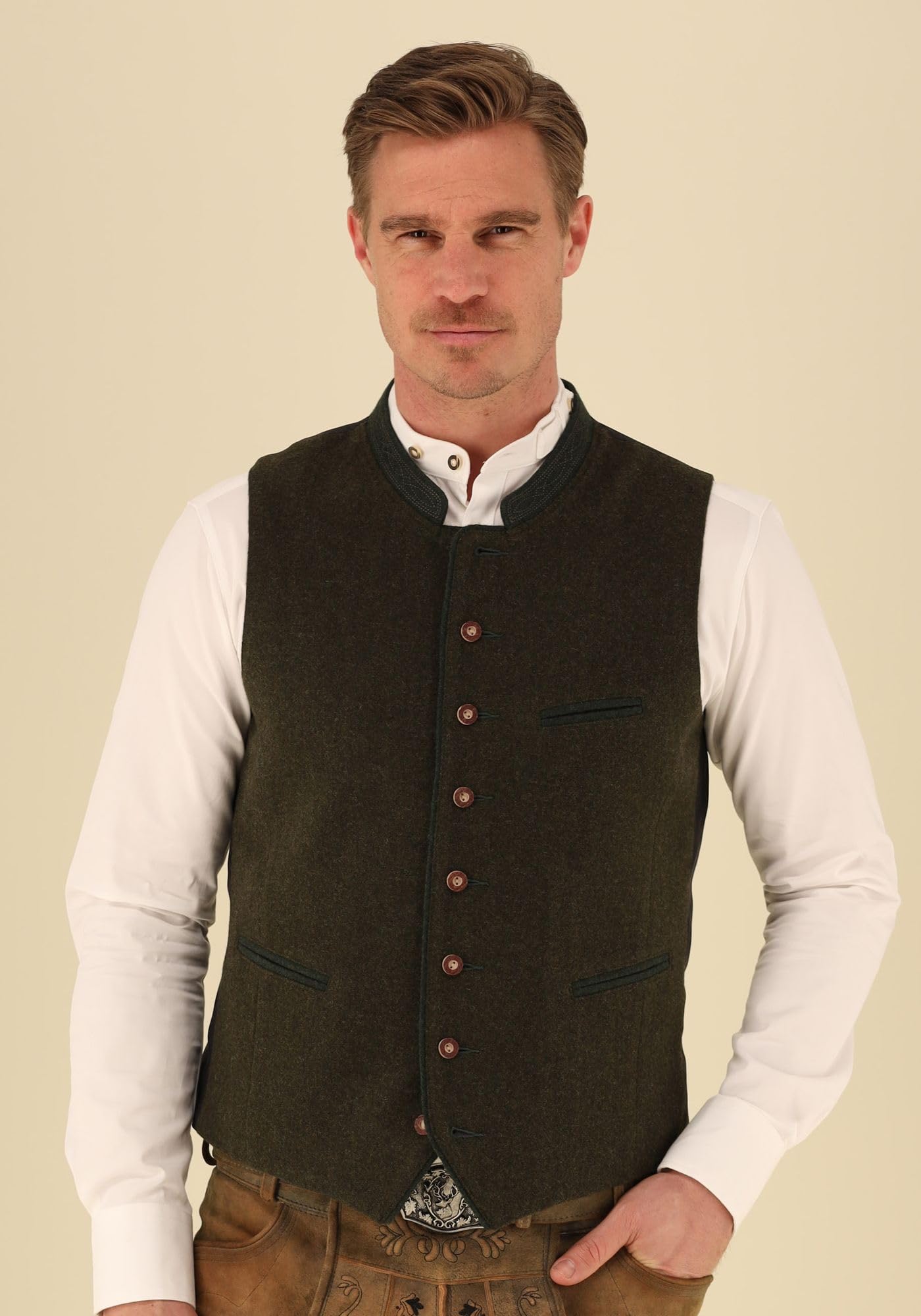 OS Trachten Trachtenweste Slim Fit Thoyad