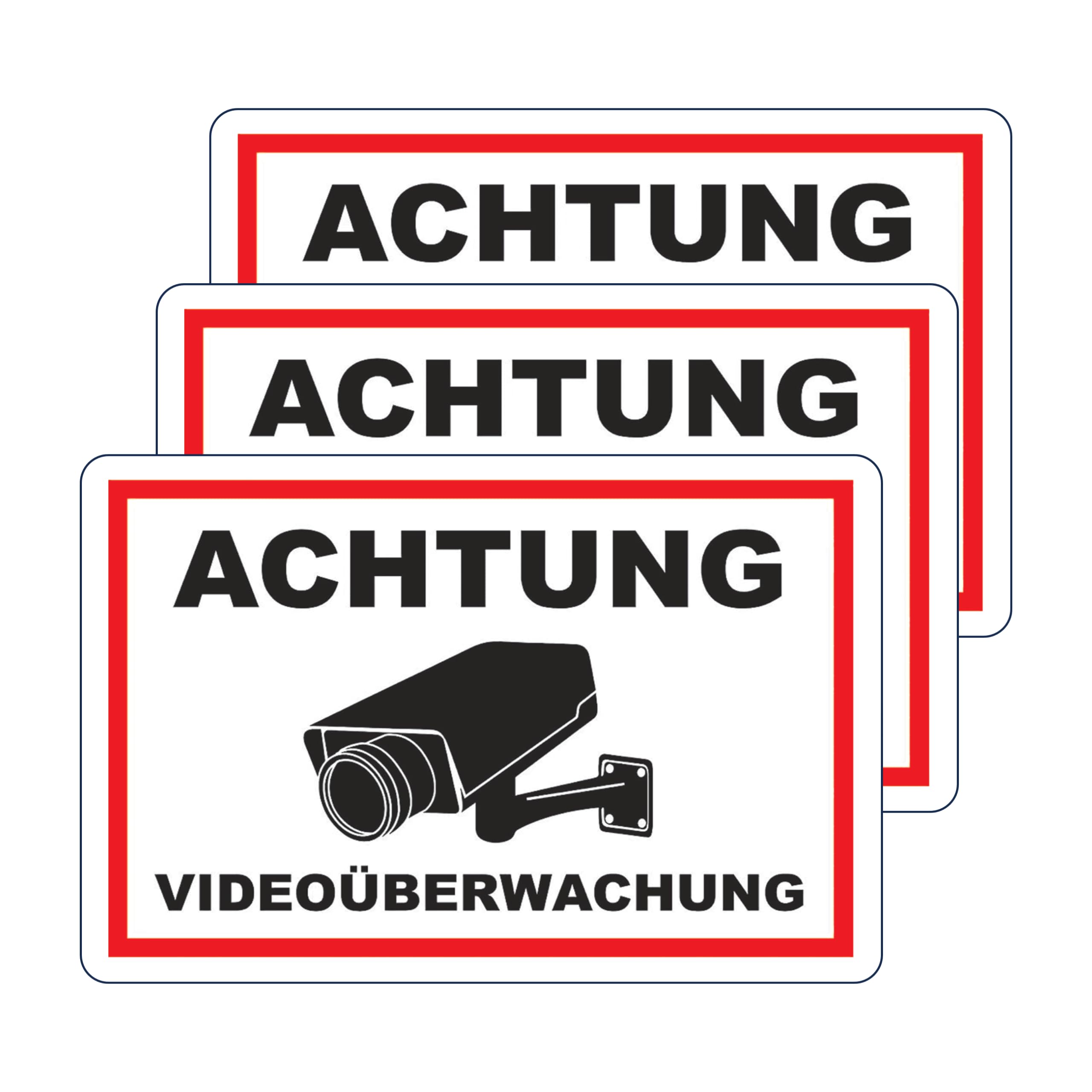 Aufkleber "Dieser Bereich Wird Videoüberwacht!" - Selbstklebend, 20x30 Cm, Wetterfest Für Innen Und Außen