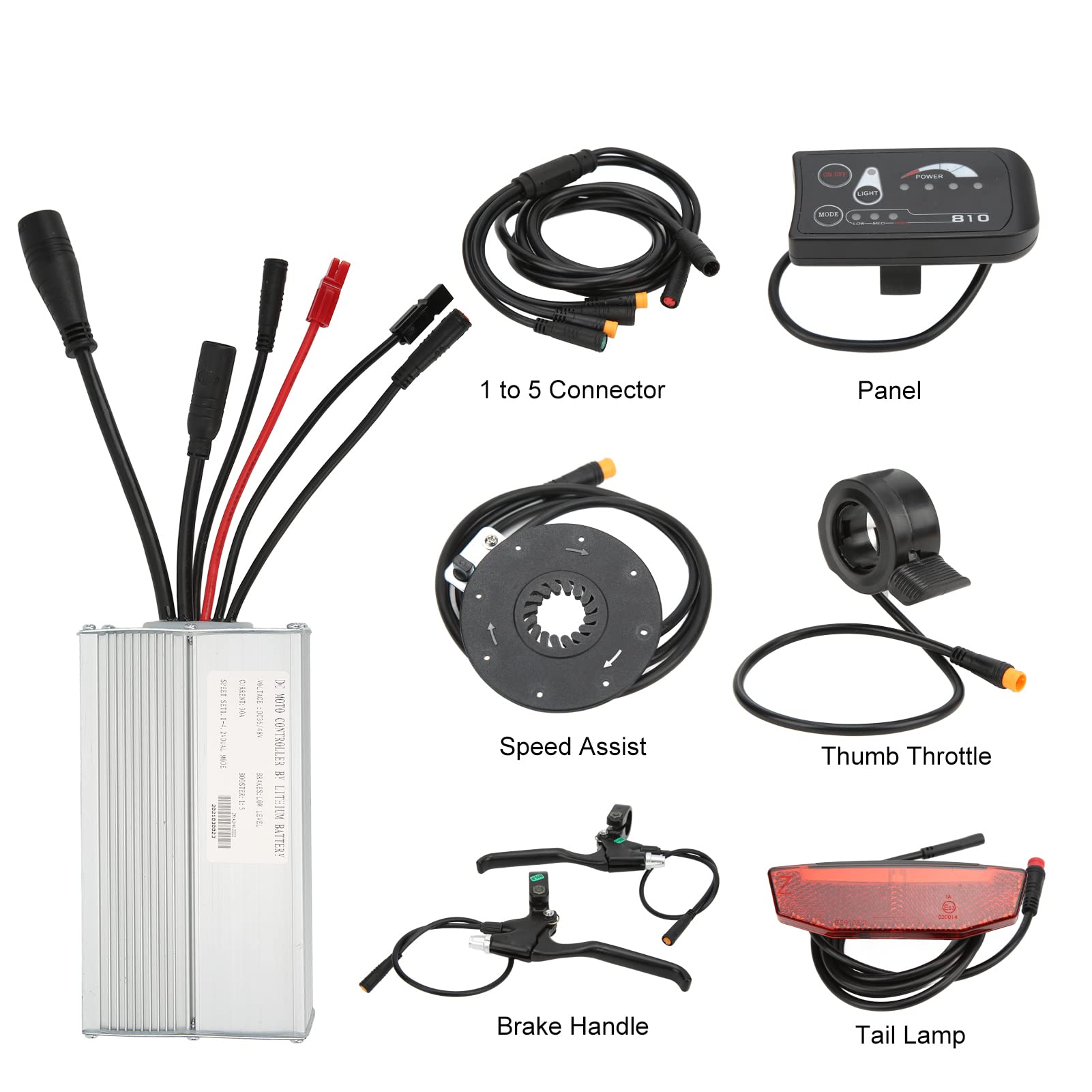 36 V 48 V Elektryczny kontroler silnika z wyświetlaczem LCD Weatherproof, E bezszczotkowy silnik kontrolera silnika do E rowerów i skuterów DIY części
