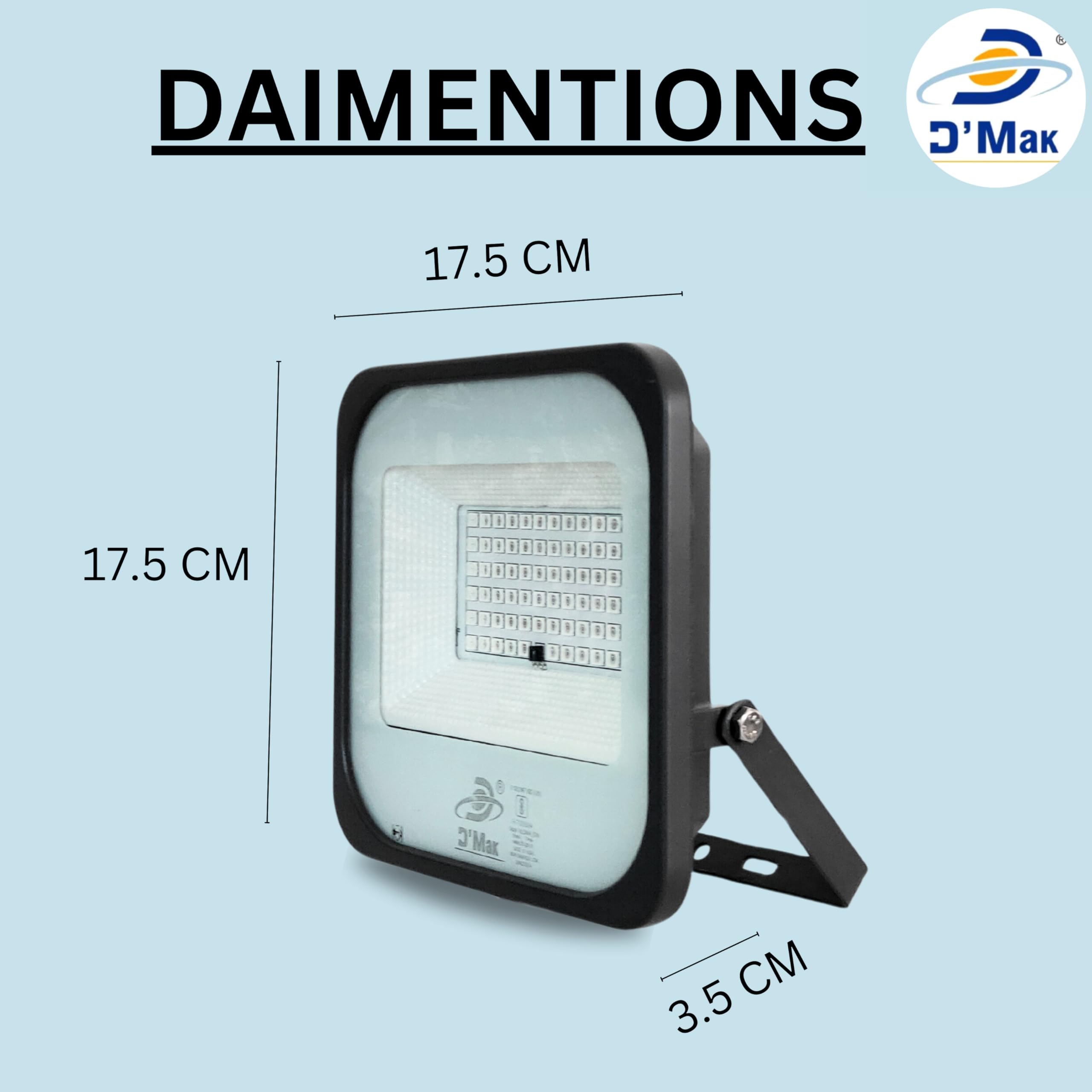 D’Mak 50W RGB Flood Light - Waterproof & Remote Control -7
