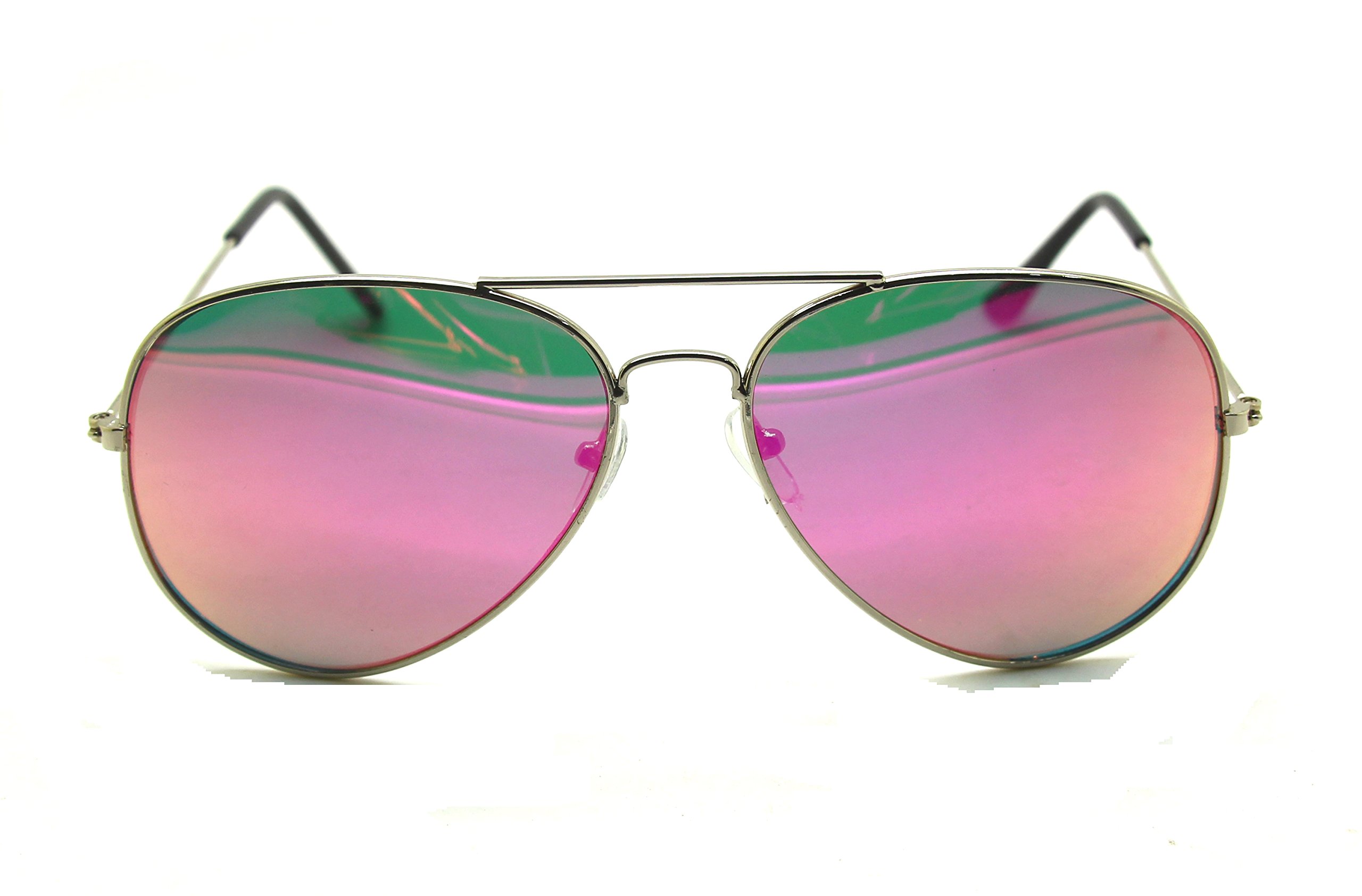 RetroUV® Premium Full Mirrored Aviator Sunglasses Classic Metal Frame Uv400