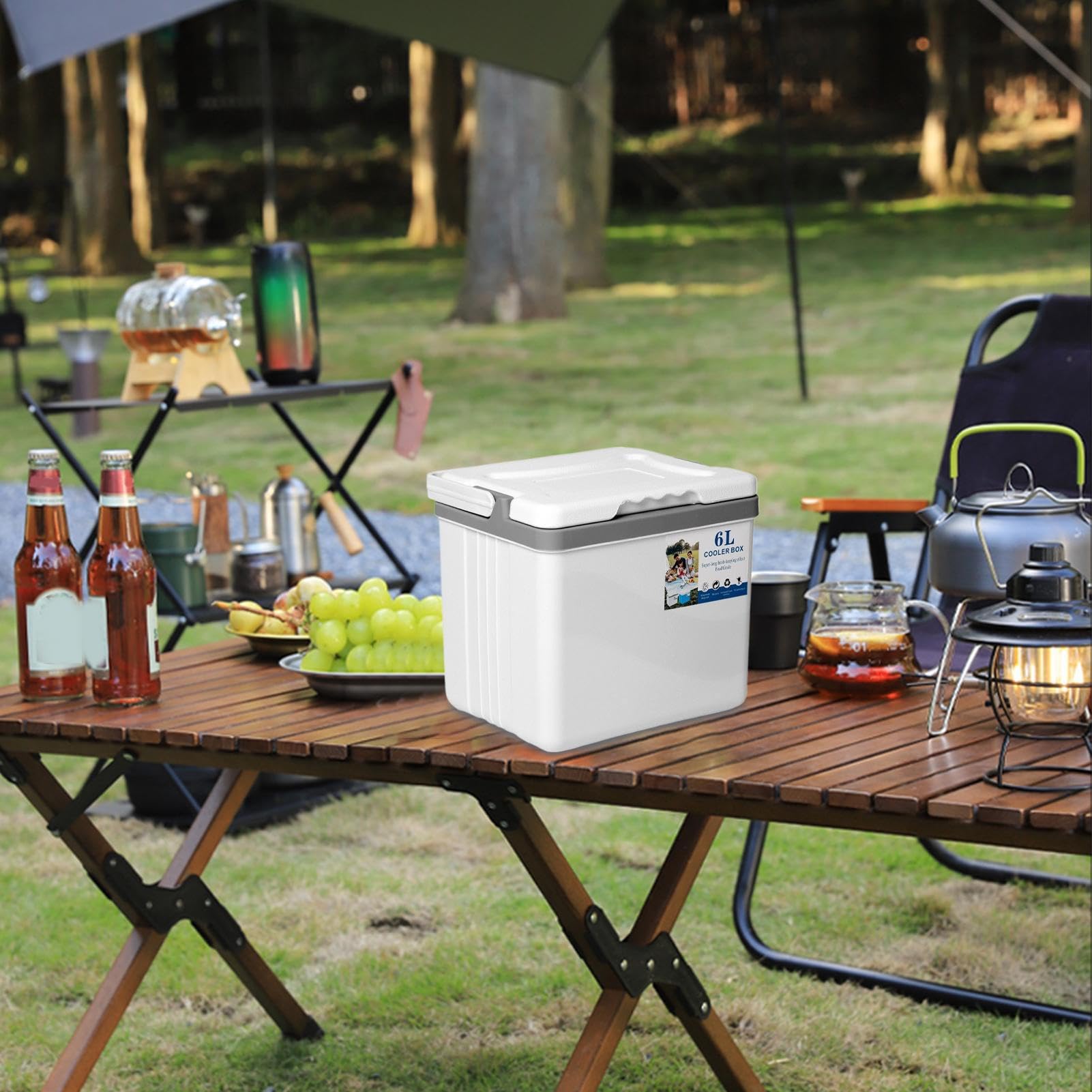 Iouyjiu Chest Cooler, przenośne pudełko do lodów, pojemnik chłodzący izolowany, długi system chłodzenia na plażę, piknik, tailgating, żeglarstwo, wędrówki sporty i kemping rozrywkowy,