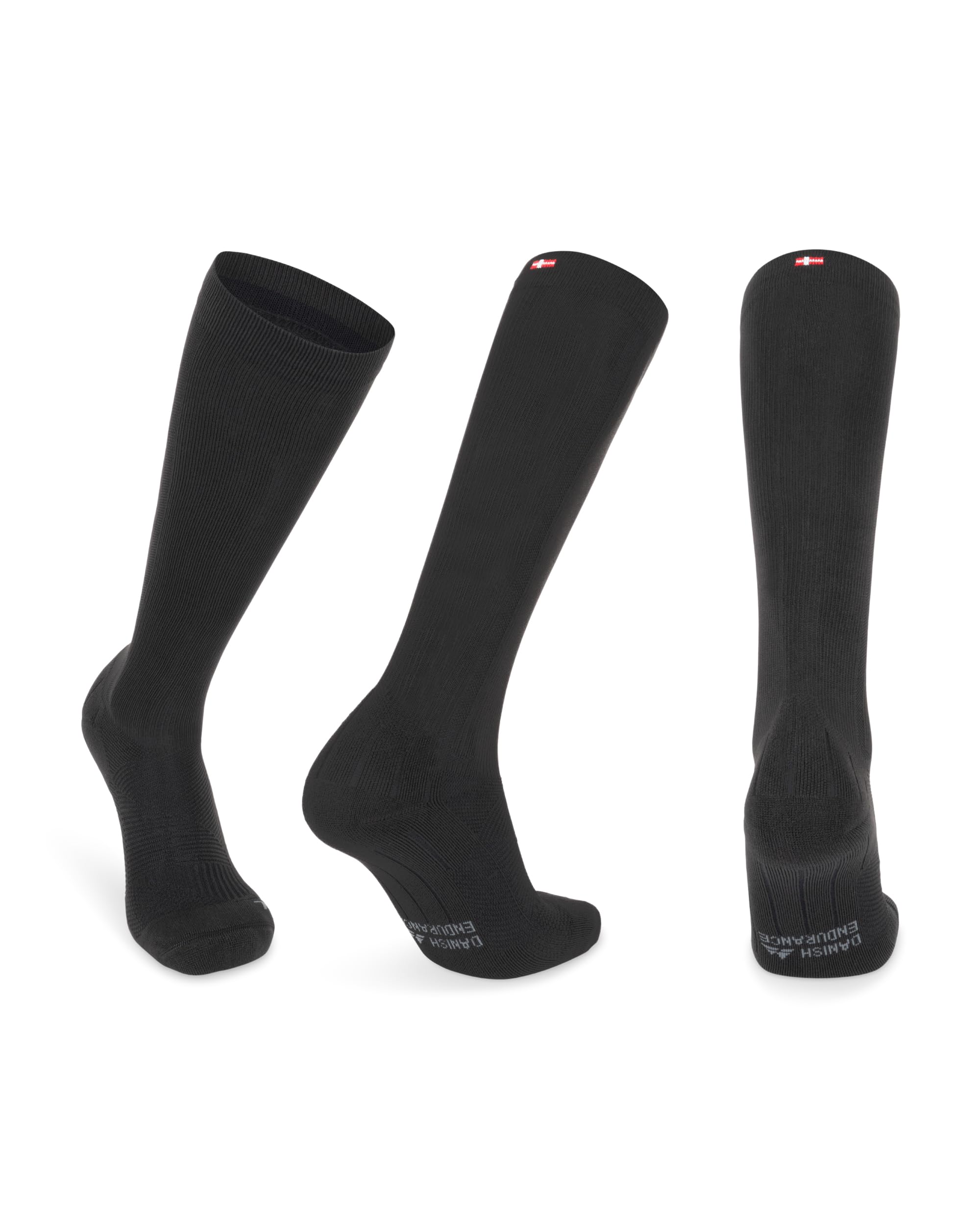 DANISH ENDURANCE Graduated Compression Socks, Made in EU, 21-26mmHg, for Women & Men, Circulation, Running, Sports, Nurses