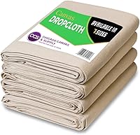 Vista 10 de CCS - Tela de lona para pintar, lona de algodón resistente para cortinas, manteles, telones de fondo, cubierta de suelo lavable y reutilizable