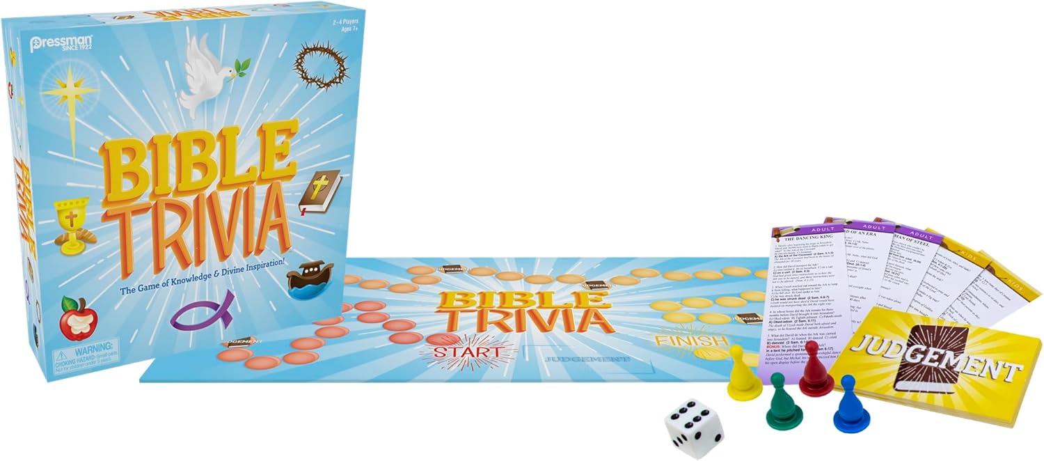 Bible Trivia by Pressman - The Game of Knowledge & Divine Inspiration, Multi Color