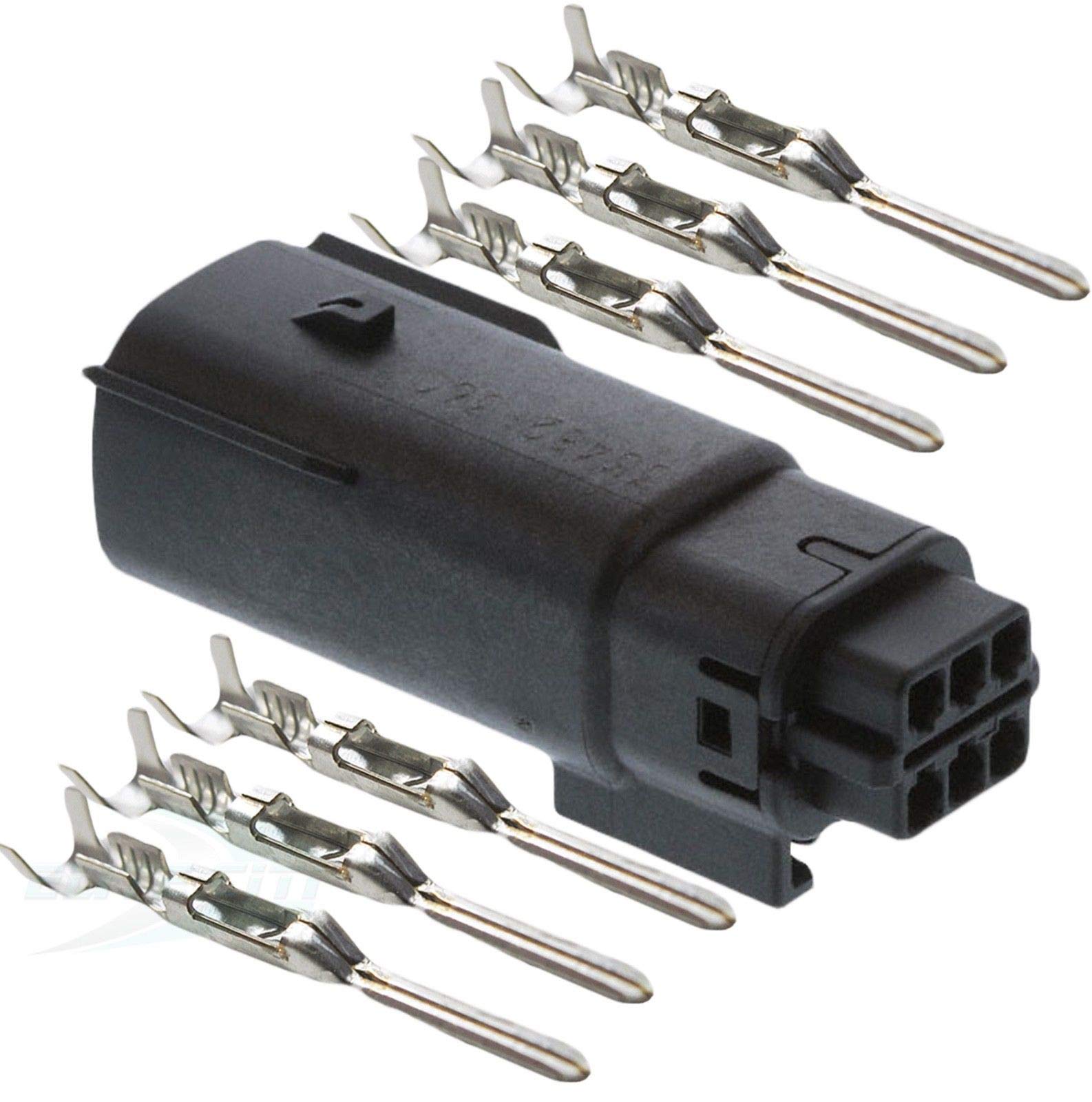 For Molex 12 Pin Wire Connector, Harley BLACK Waterproof, Sealed Kit