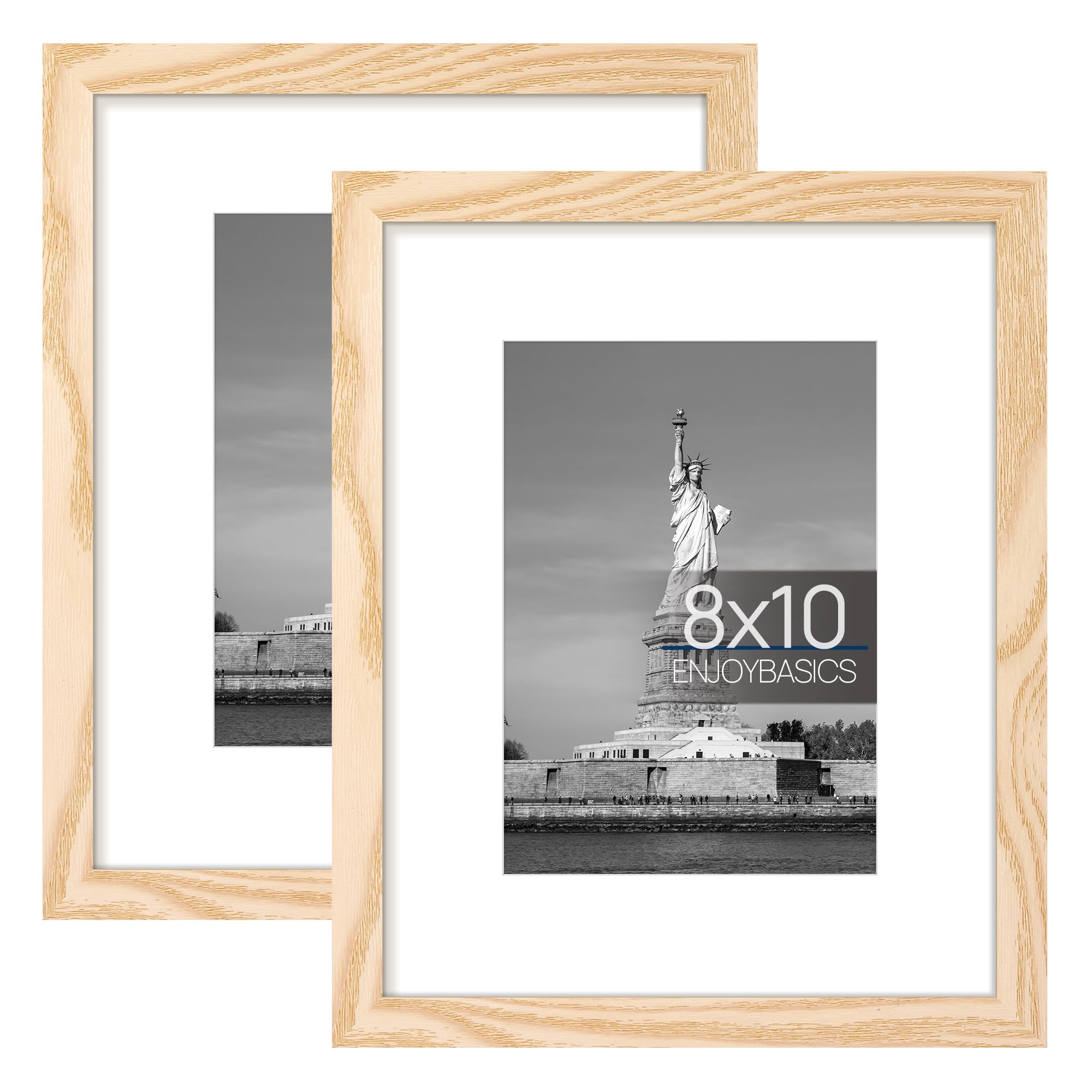 ENJOYBASICS2 Pack 8x10 Picture Frame, Natural