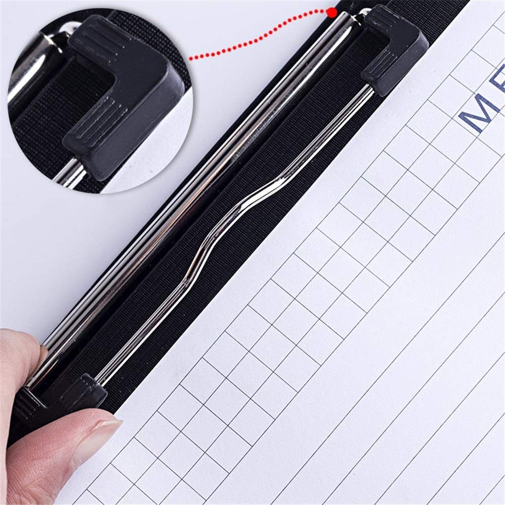 Cartella portadocumenti in pelle, multifunzione, con calcolatrice, borsa per documenti aziendali (nero, 323 x 250 mm)