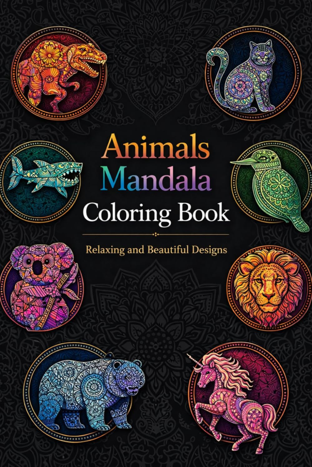 Animals Mandala Coloring Book: Relaxing and Beautiful Designs • 26 Intricate Animal Mandalas • Single-Sided Pages with Blank Backs