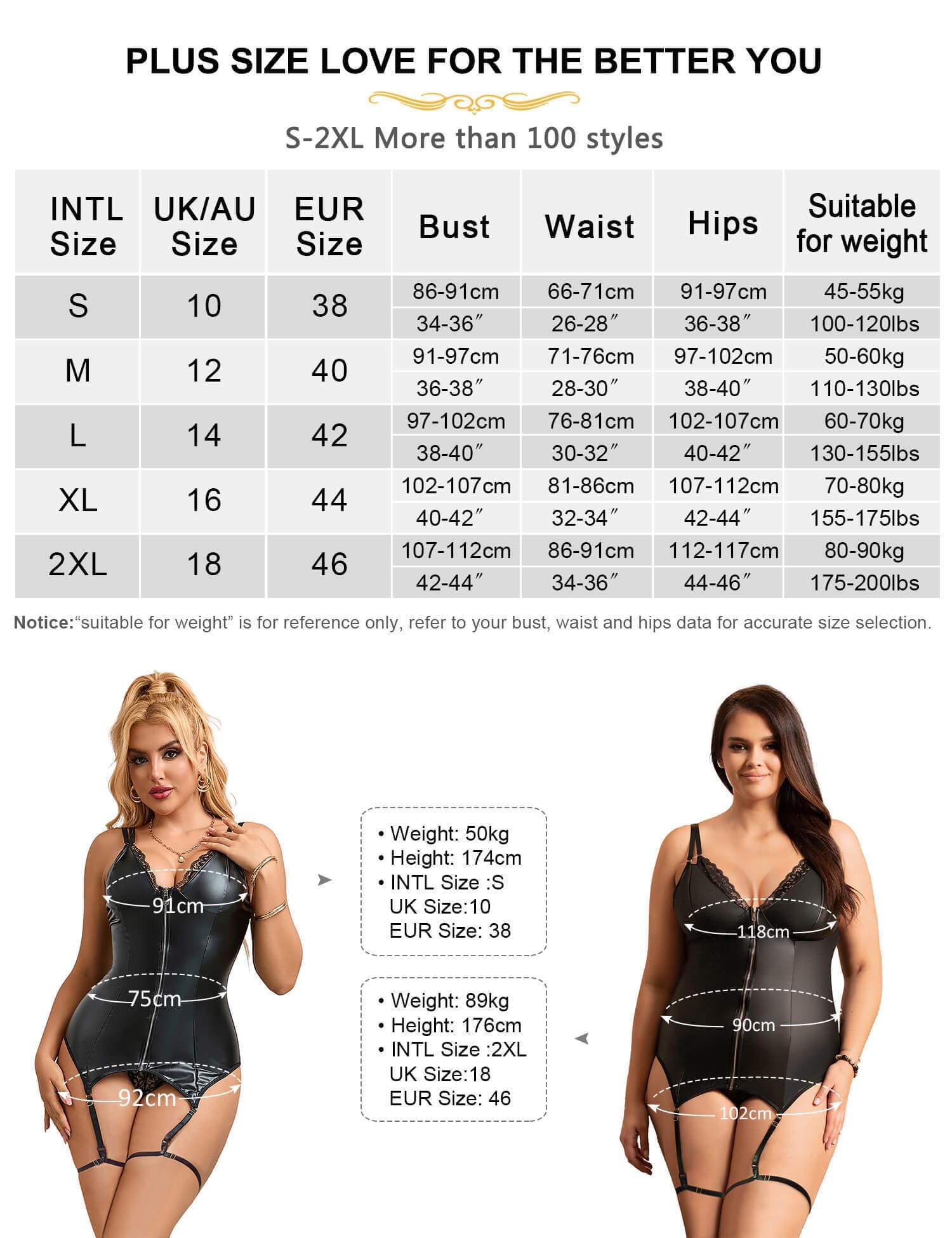 ohyeahlady Taglie Forti Completi Intimi Donna Finta Pelle Pizzo Reggicalze con 4 Clip Regolabili Vestito Spalline Senza Maniche Intimo Lingerie Set Lingerie con Perizoma