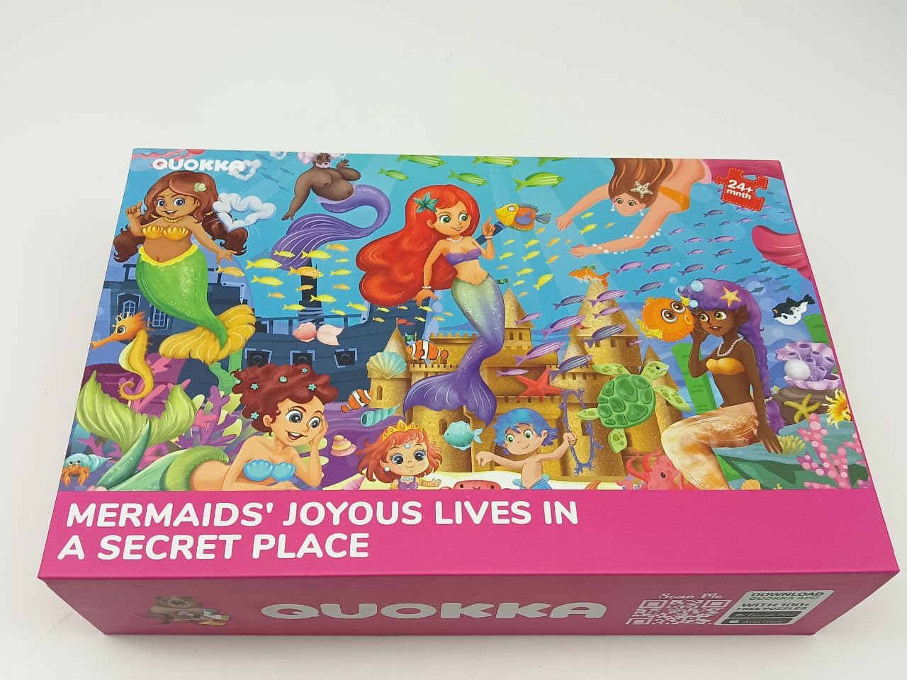 QUOKKA Puzzle Geant Enfant 3 4 Ans - 60x90 cm 48 Pièces Puzzle XXL de Sol Enfants 5 6 Ans - Grand Sirène Jouet pour Garçons et Filles - Educatif Cadeau
