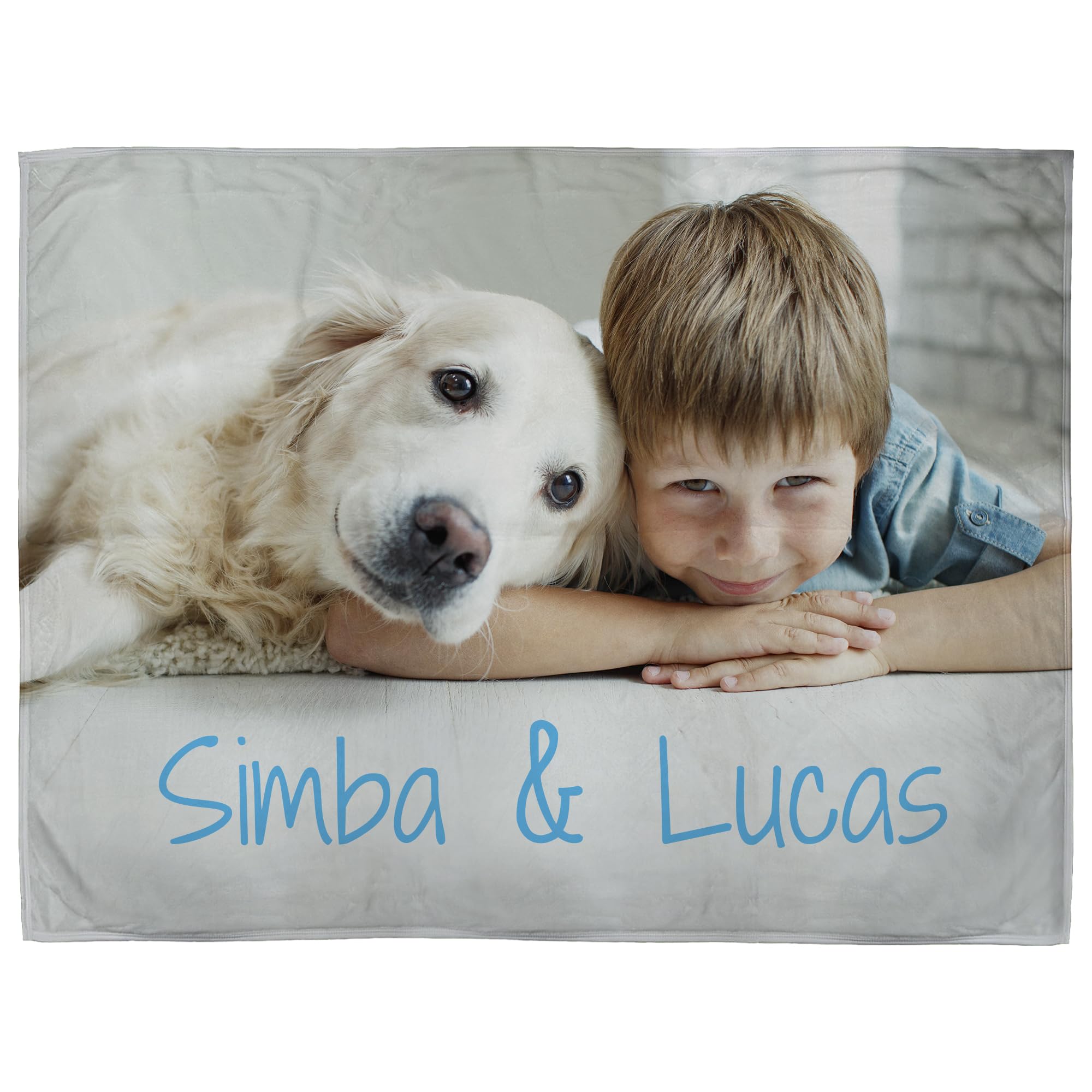 Manta Personalizada con Foto Polar - 1 Cara, 105x75 cm, Tejido Certificado Oeko-Tex, Suave