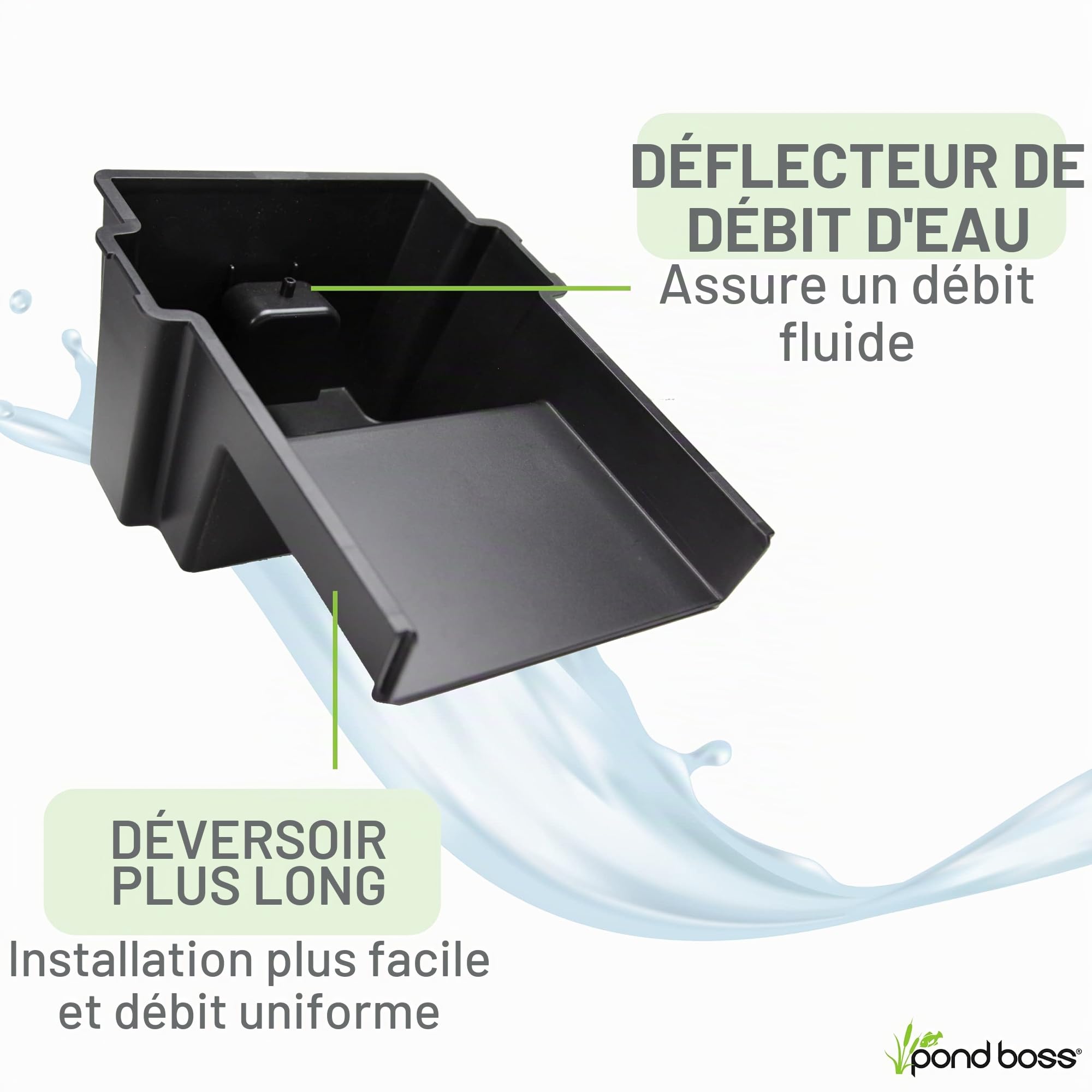 Pond Boss 52726 Waterfall Spillway Noir